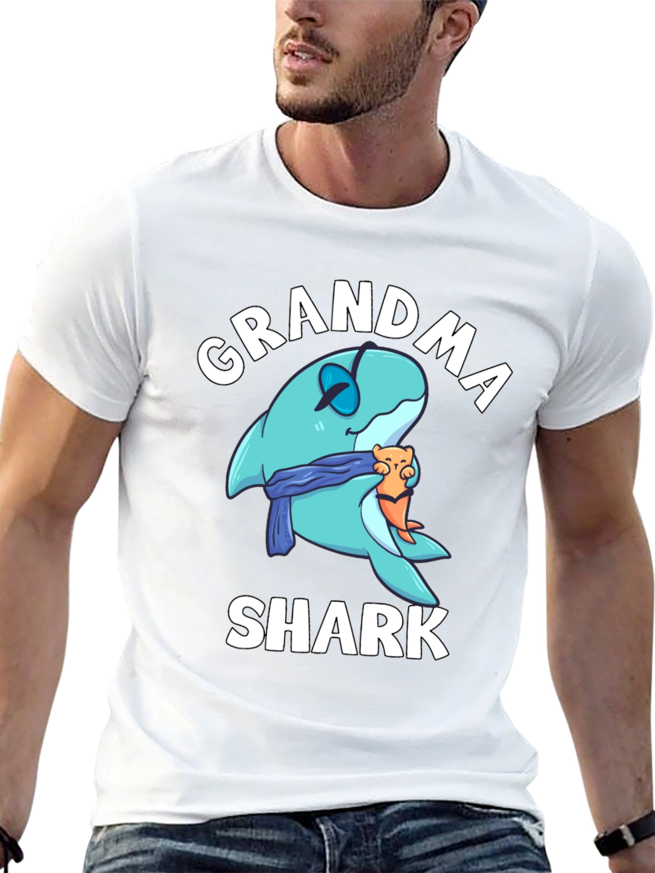 Grandma Shark Graphic T-Shirt