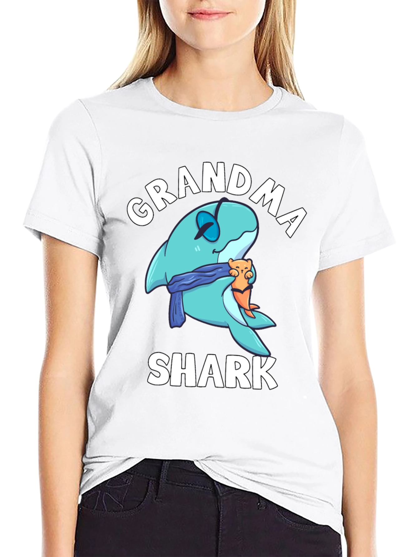 Grandma Shark Graphic T-Shirt