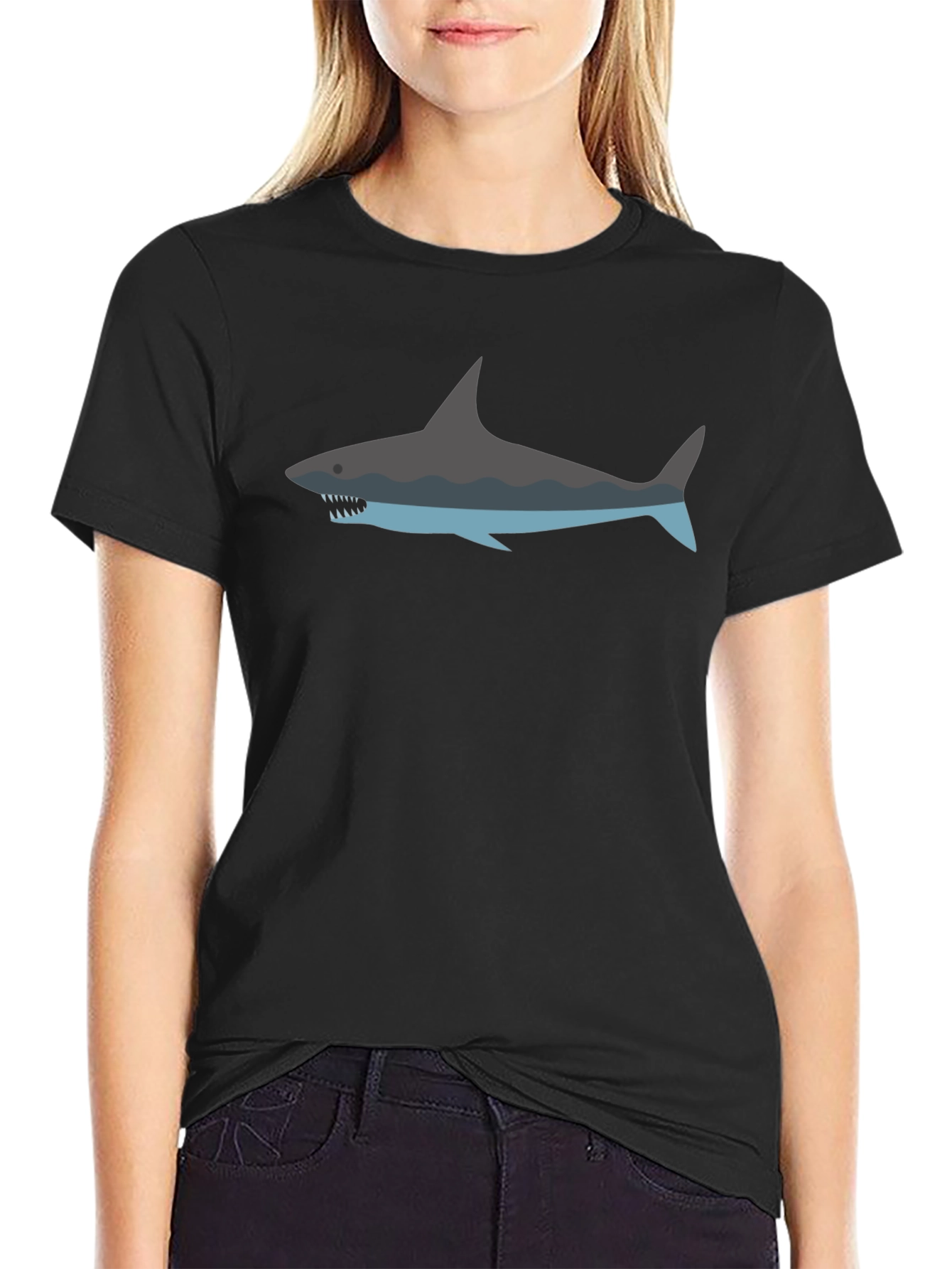 Shark Graphic Print Tee