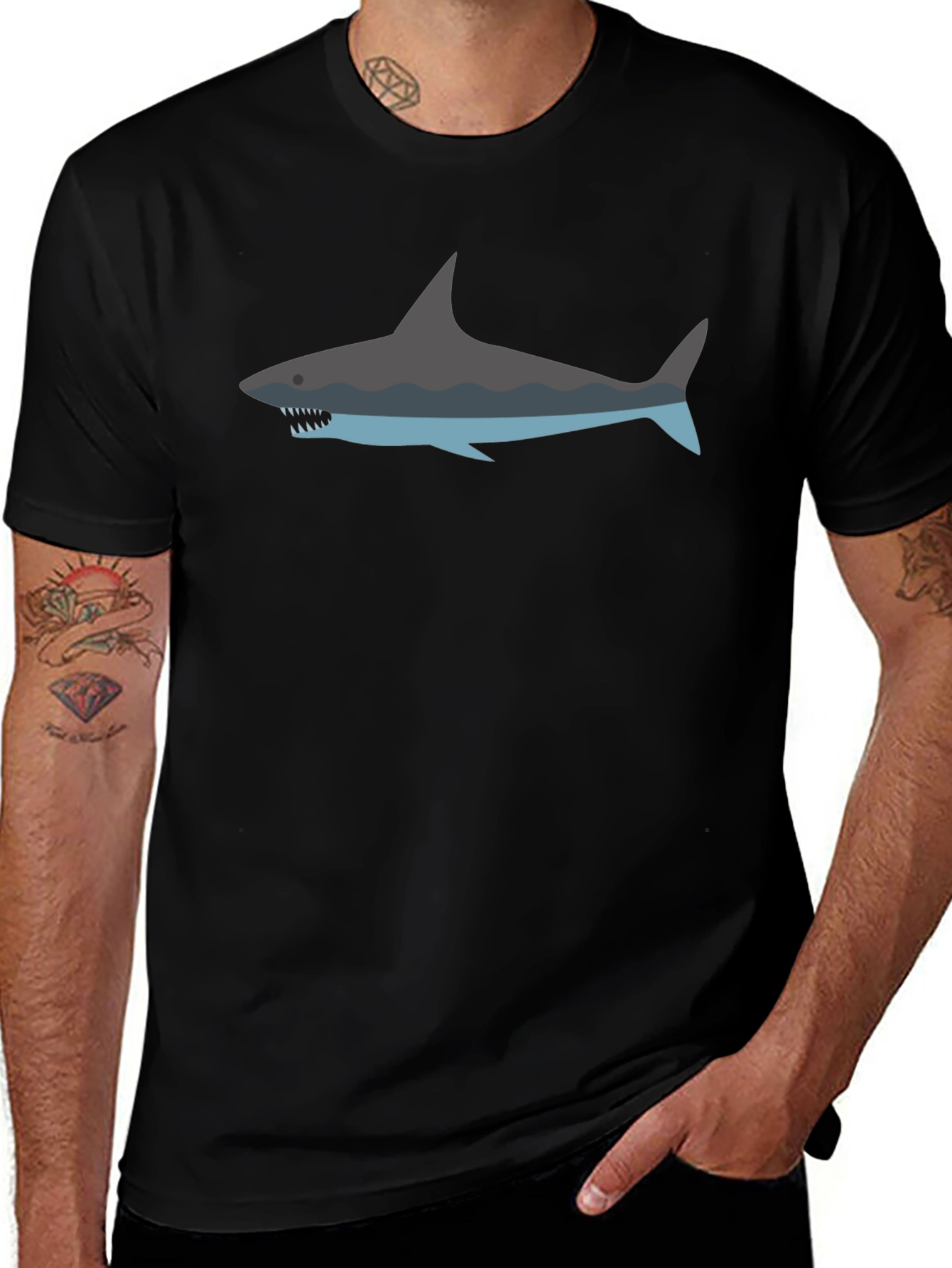 Shark Graphic Print Tee
