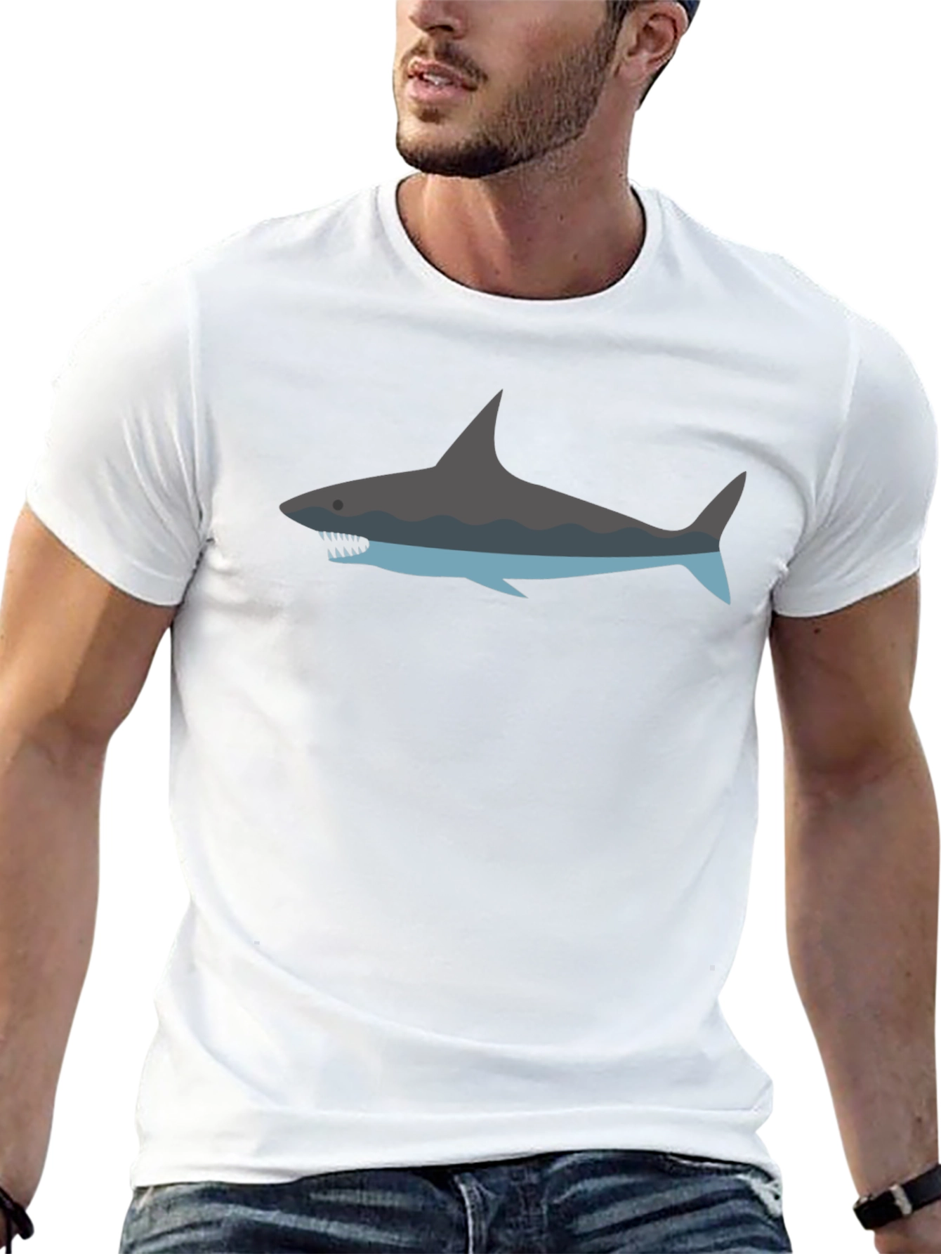 Shark Graphic Print Tee