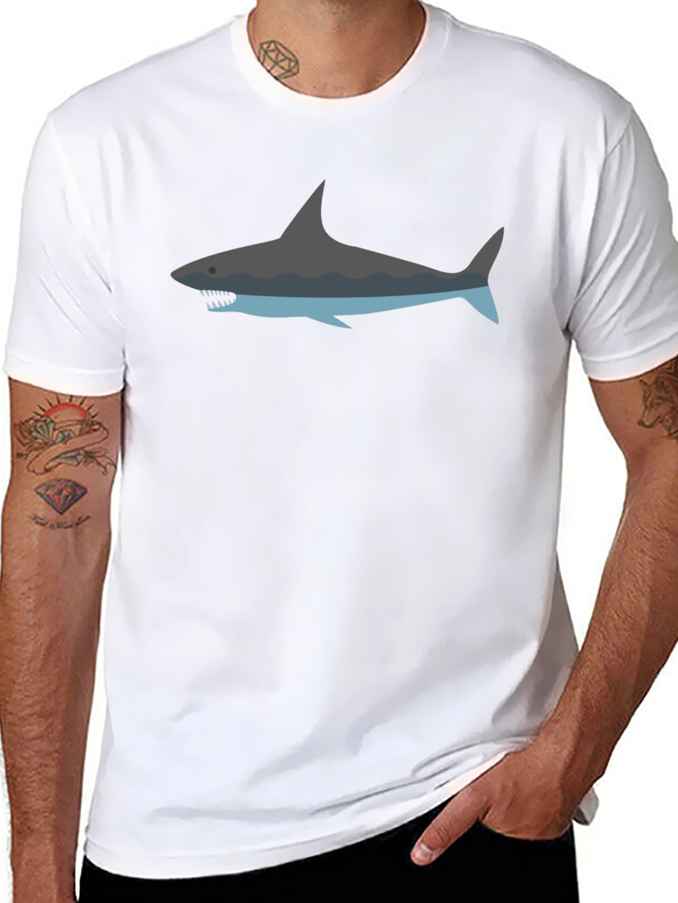 Shark Graphic Print Tee