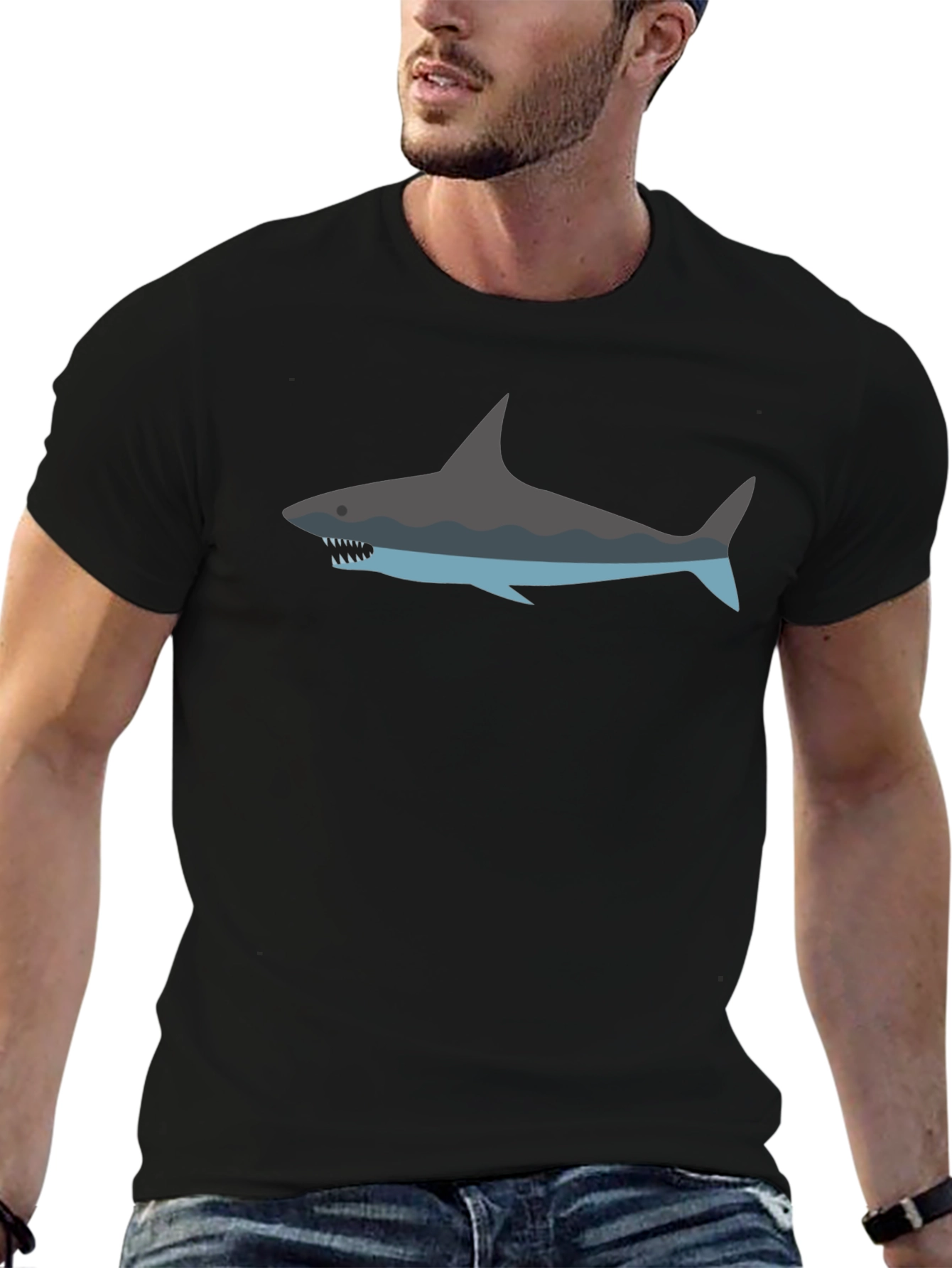 Shark Graphic Print Tee