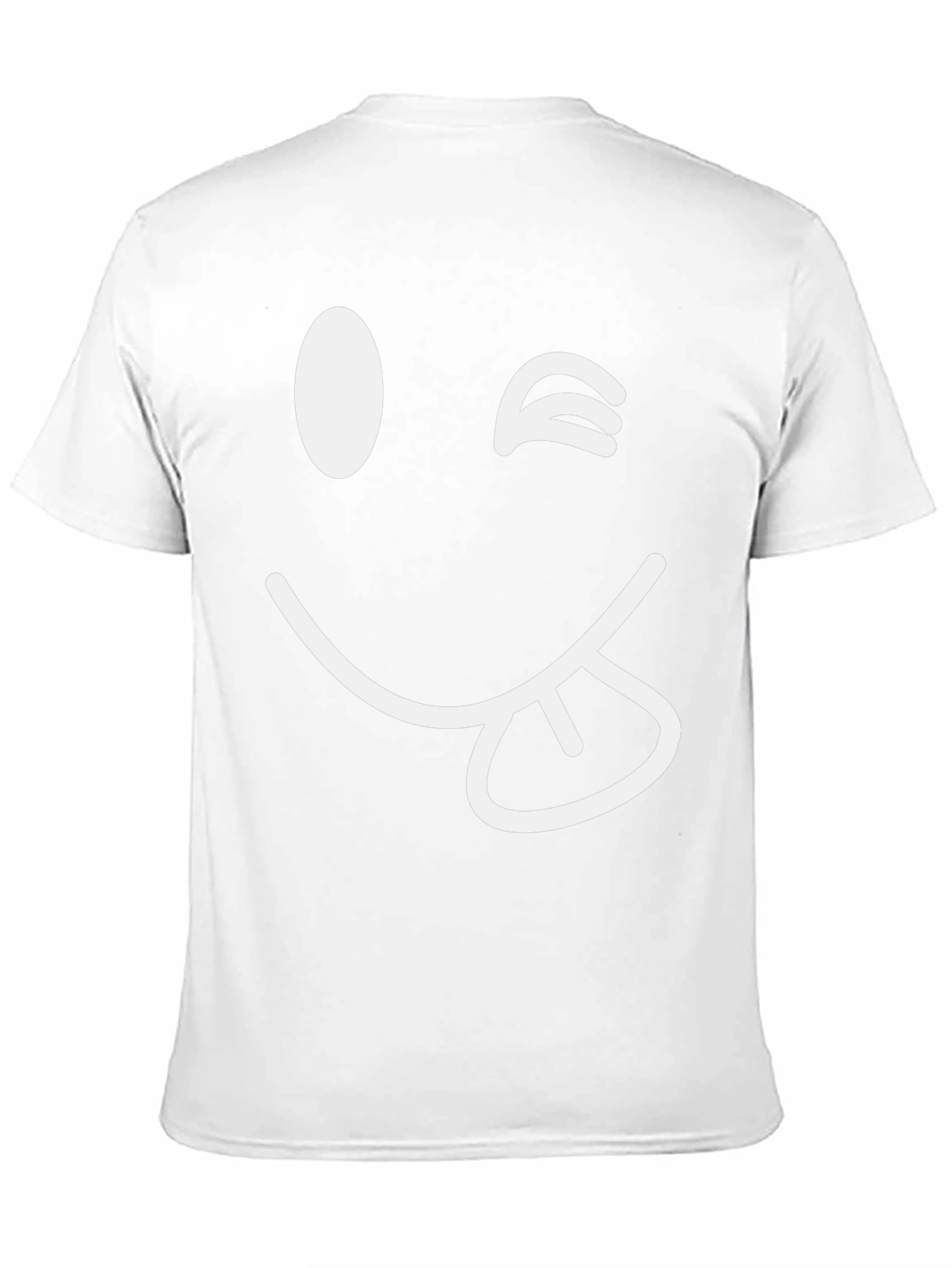 Winking Emoji Graphic Tee - Black Cotton Blend
