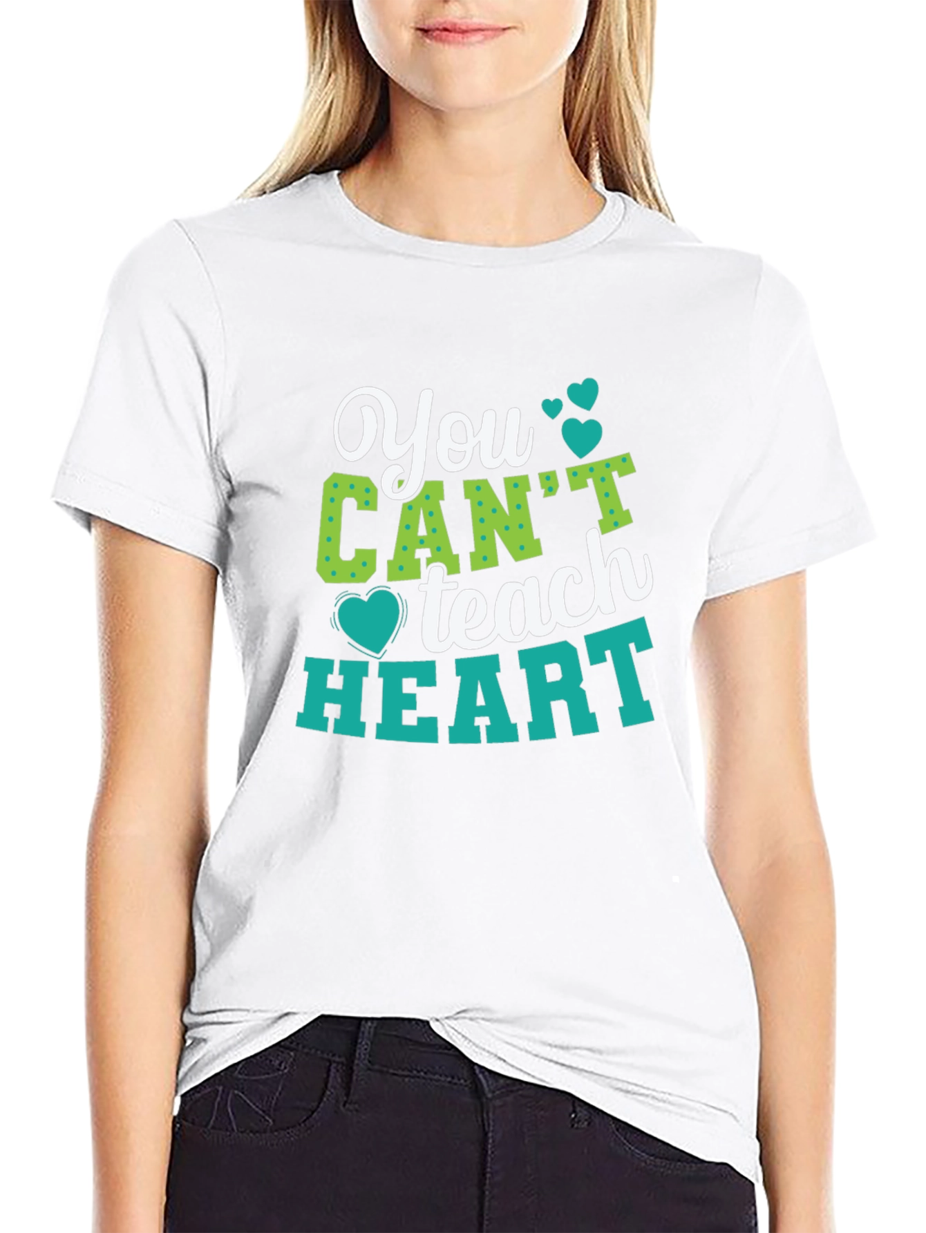 You Cant Teach Heart Graphic T-Shirt