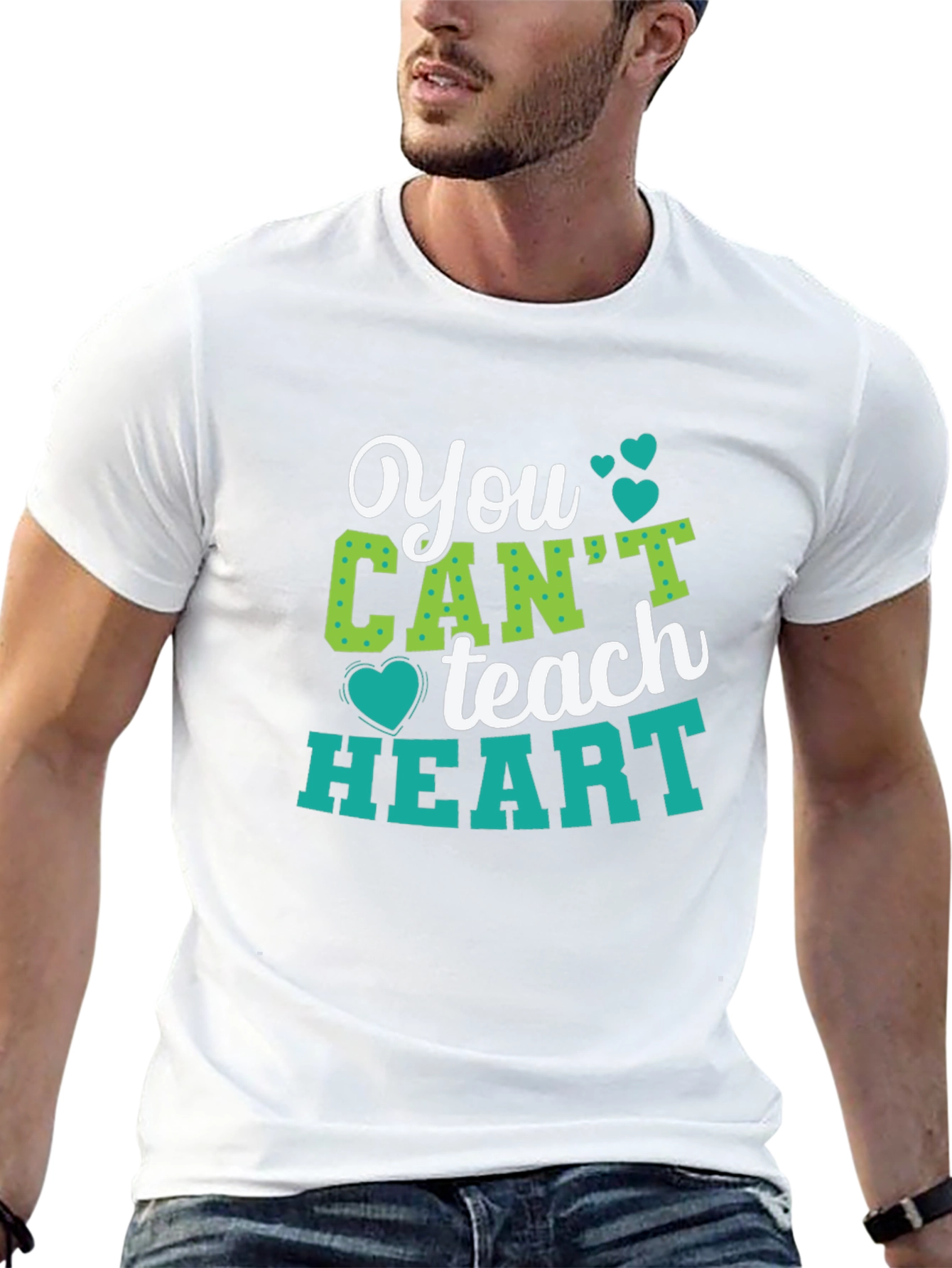 You Cant Teach Heart Graphic T-Shirt