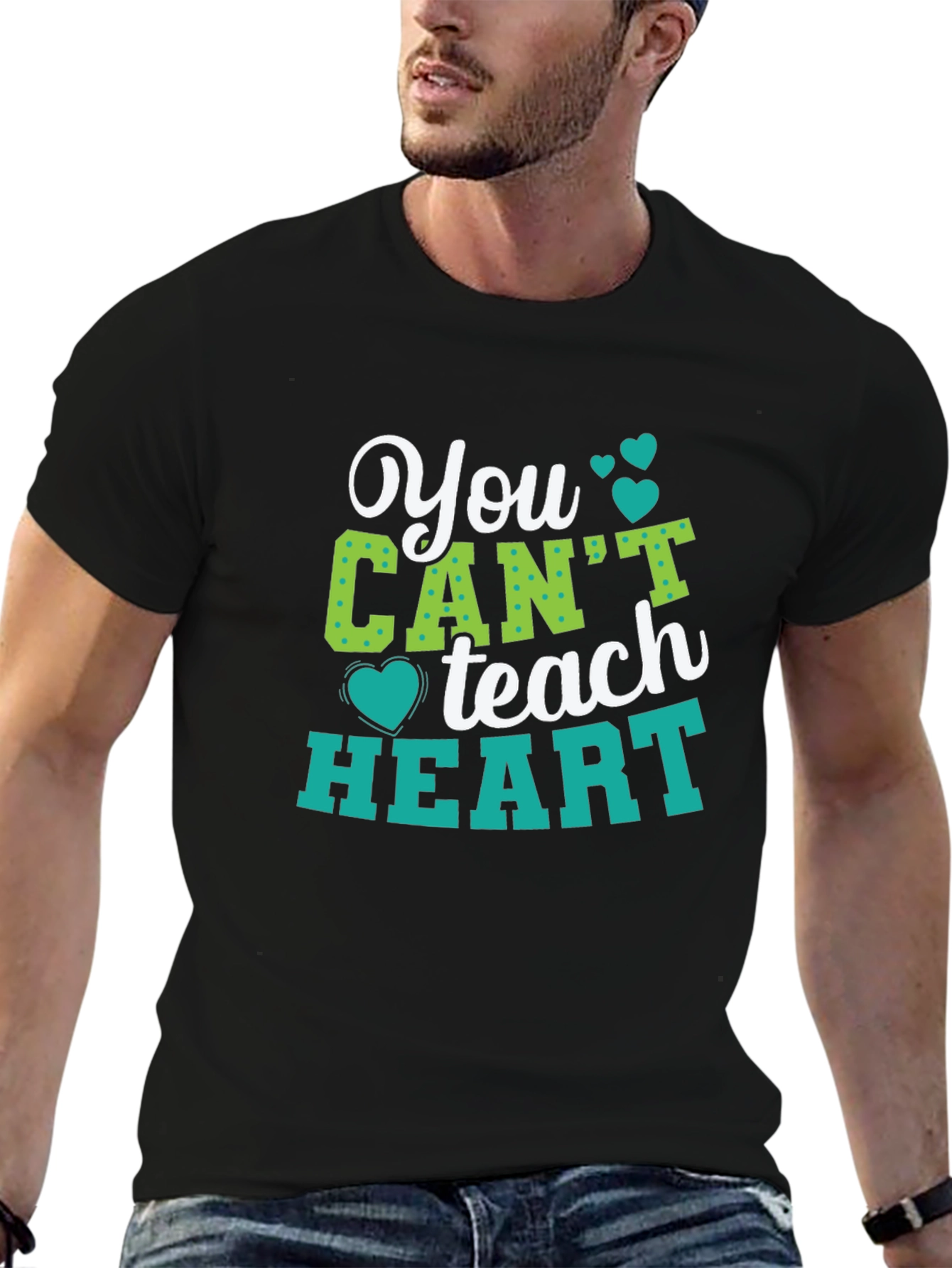 You Cant Teach Heart Graphic T-Shirt