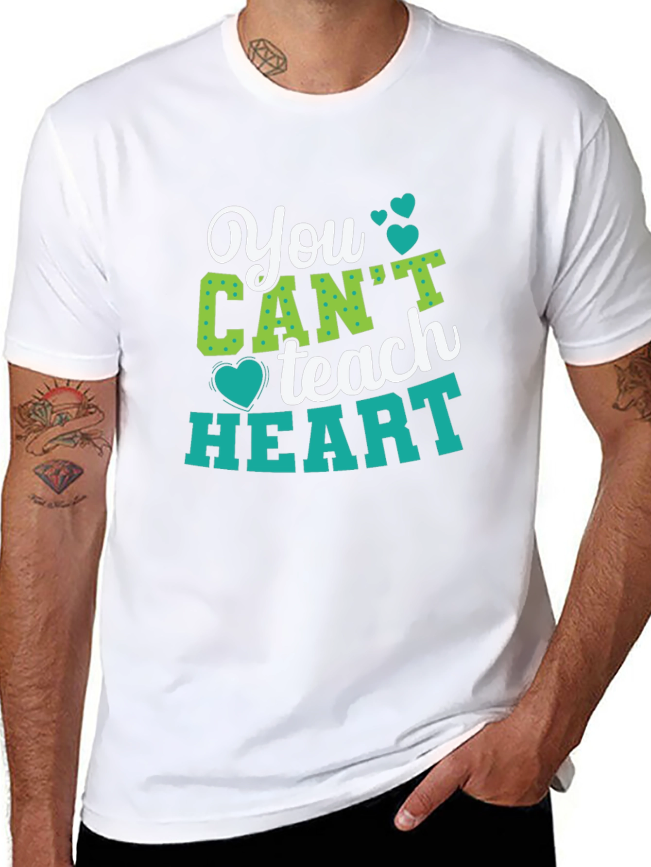 You Cant Teach Heart Graphic T-Shirt