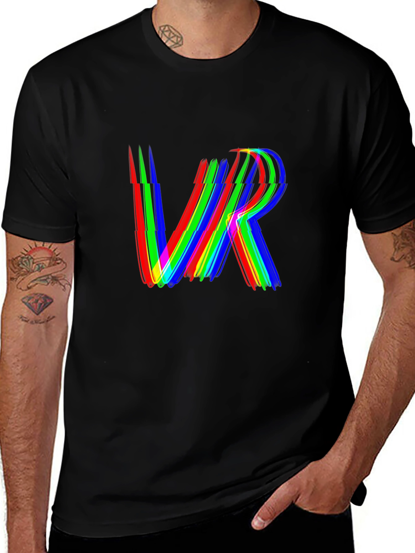 VR Glitch Graphic Tee - Virtual Reality Shirt
