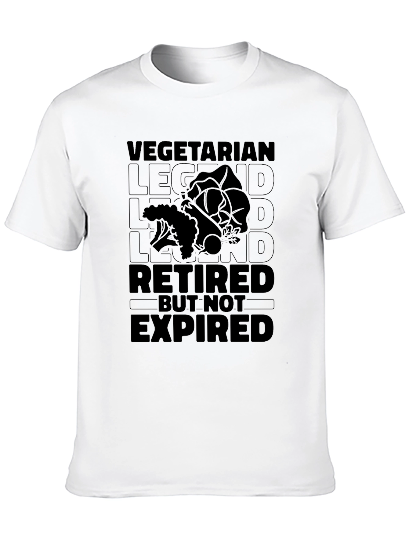 Vegetarian Legend Retired Black Graphic Tee
