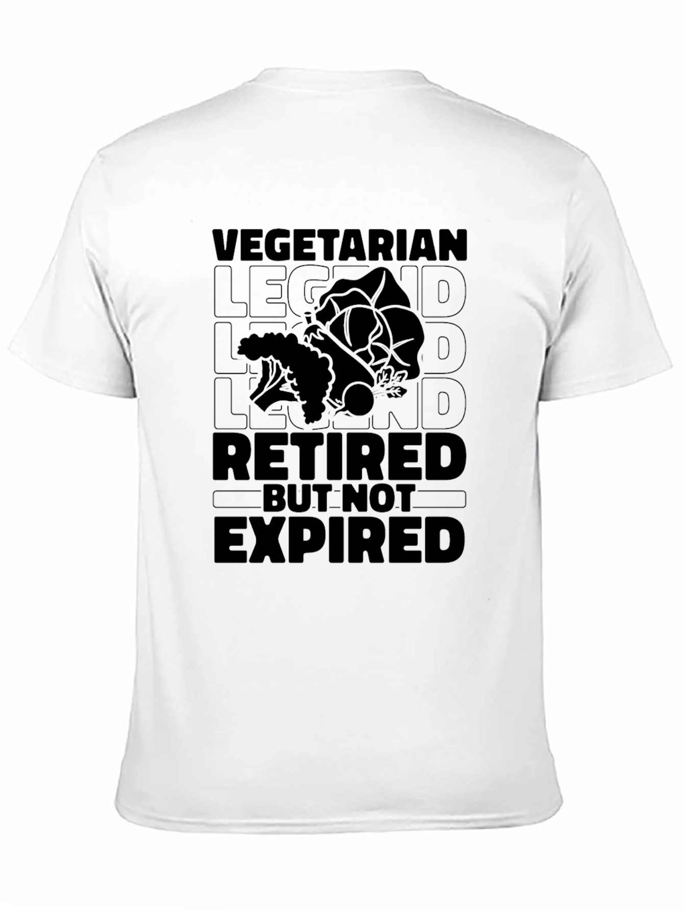 Vegetarian Legend Retired Black Graphic Tee