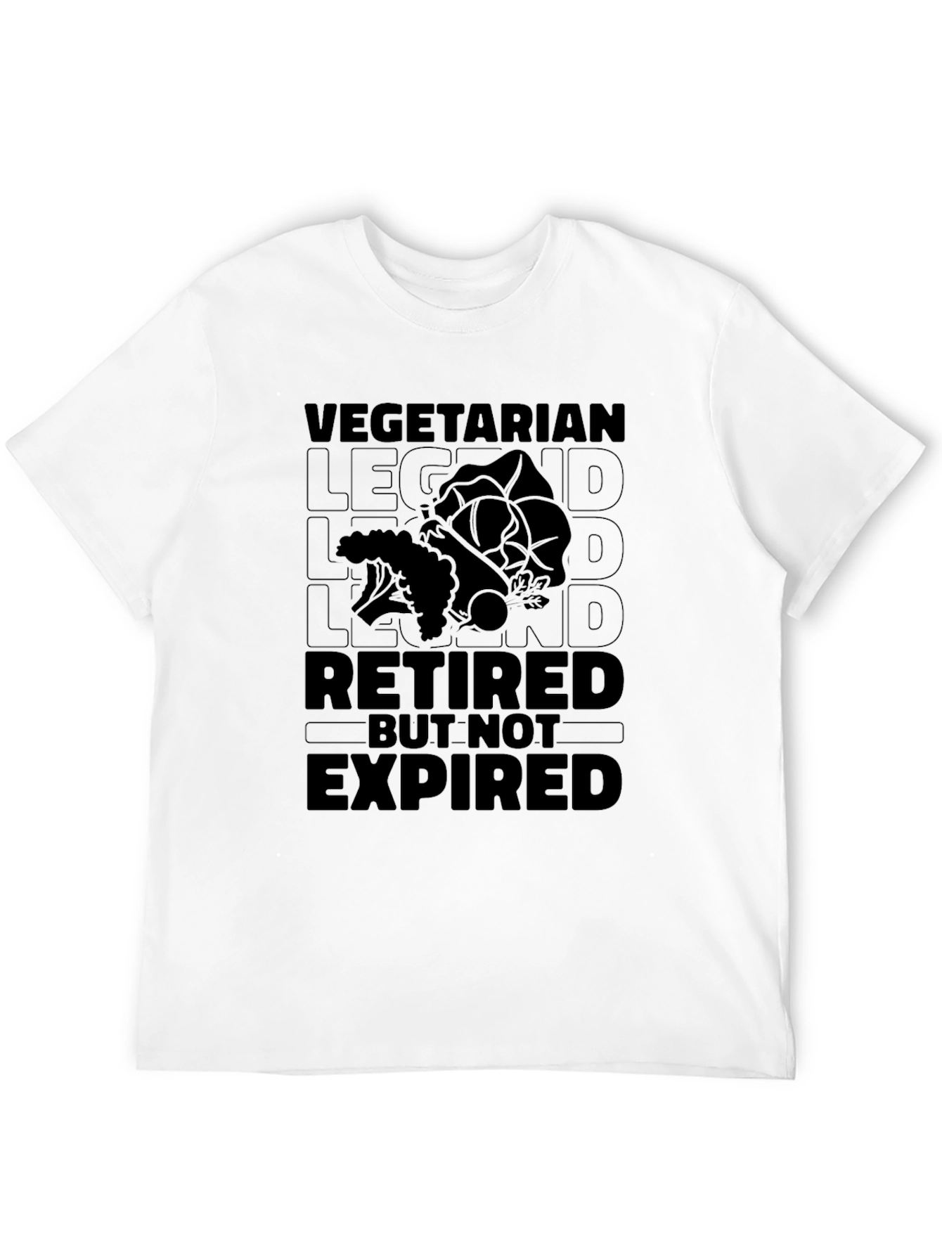 Vegetarian Legend Retired Black Graphic Tee