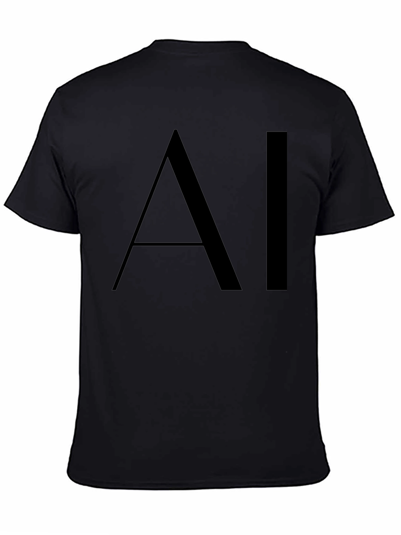 AI Graphic Black T-Shirt - Modern Design