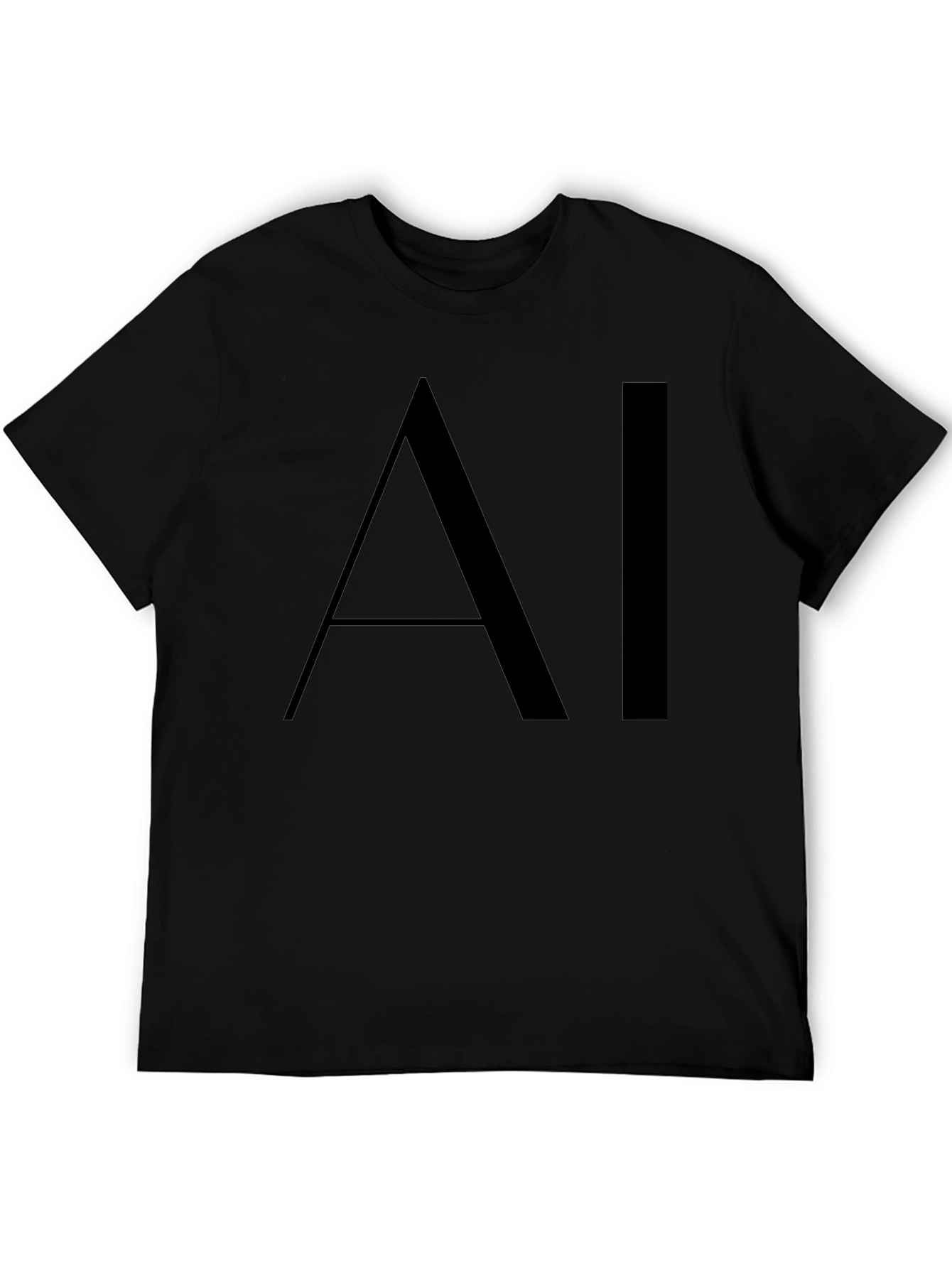 AI Graphic Black T-Shirt - Modern Design