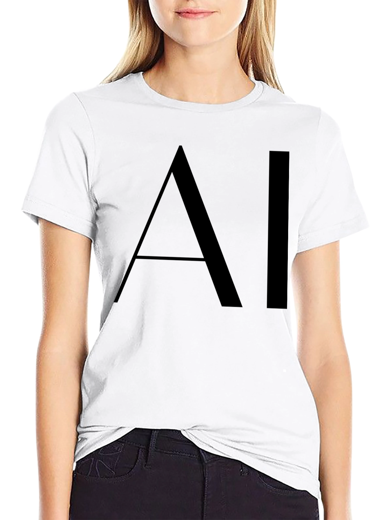 AI Graphic Black T-Shirt - Modern Design