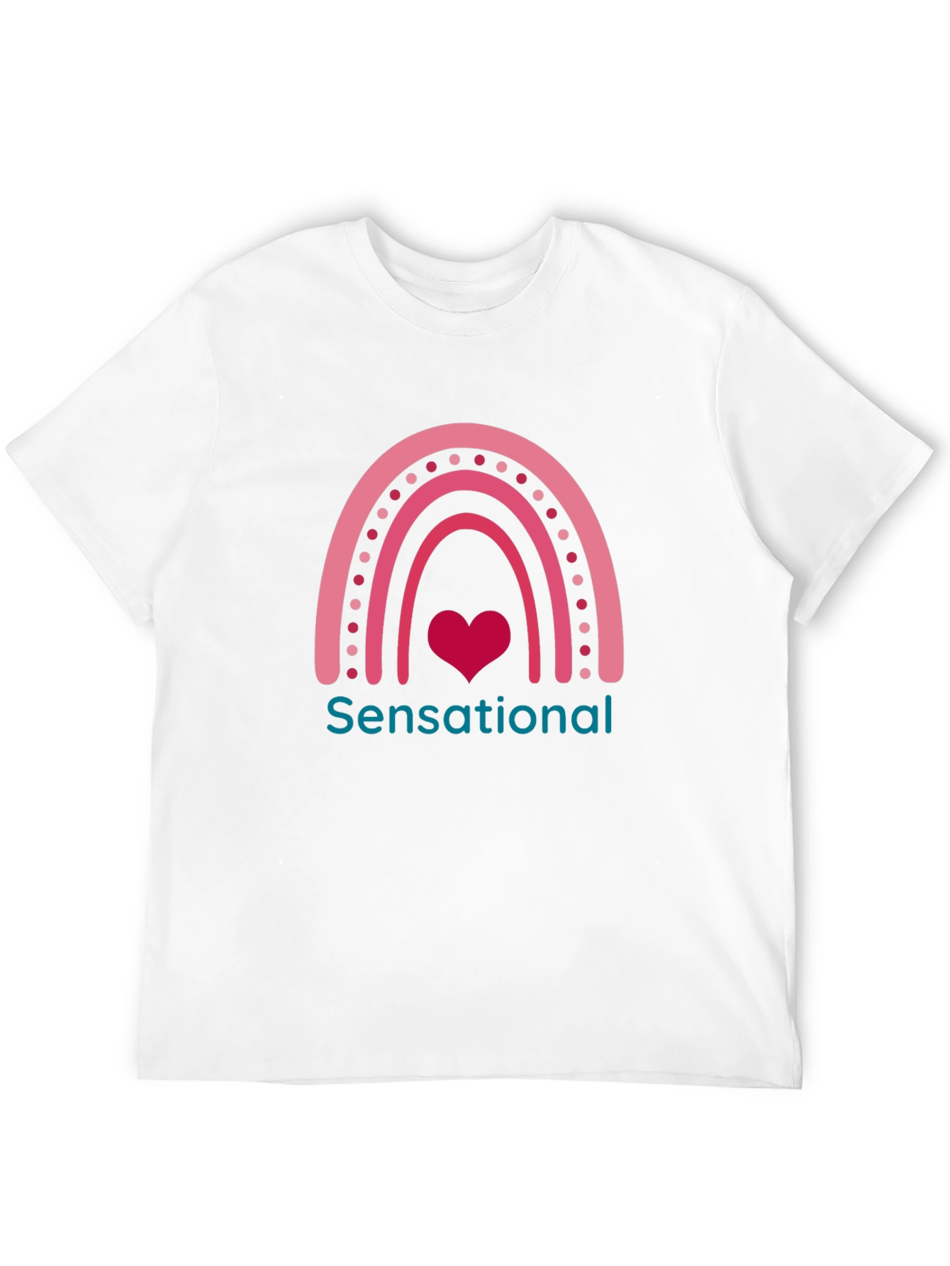 Sensational Heart Rainbow Graphic Tee - Black