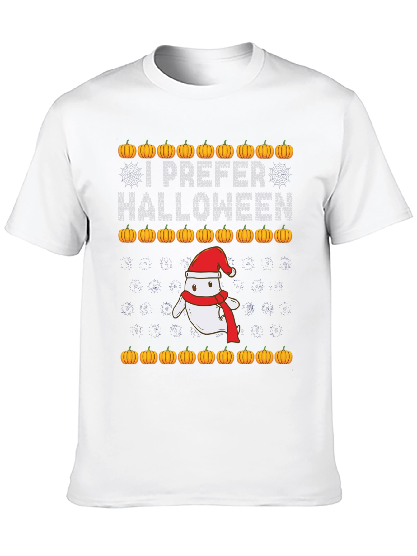 I Prefer Halloween Christmas Ghost T-Shirt