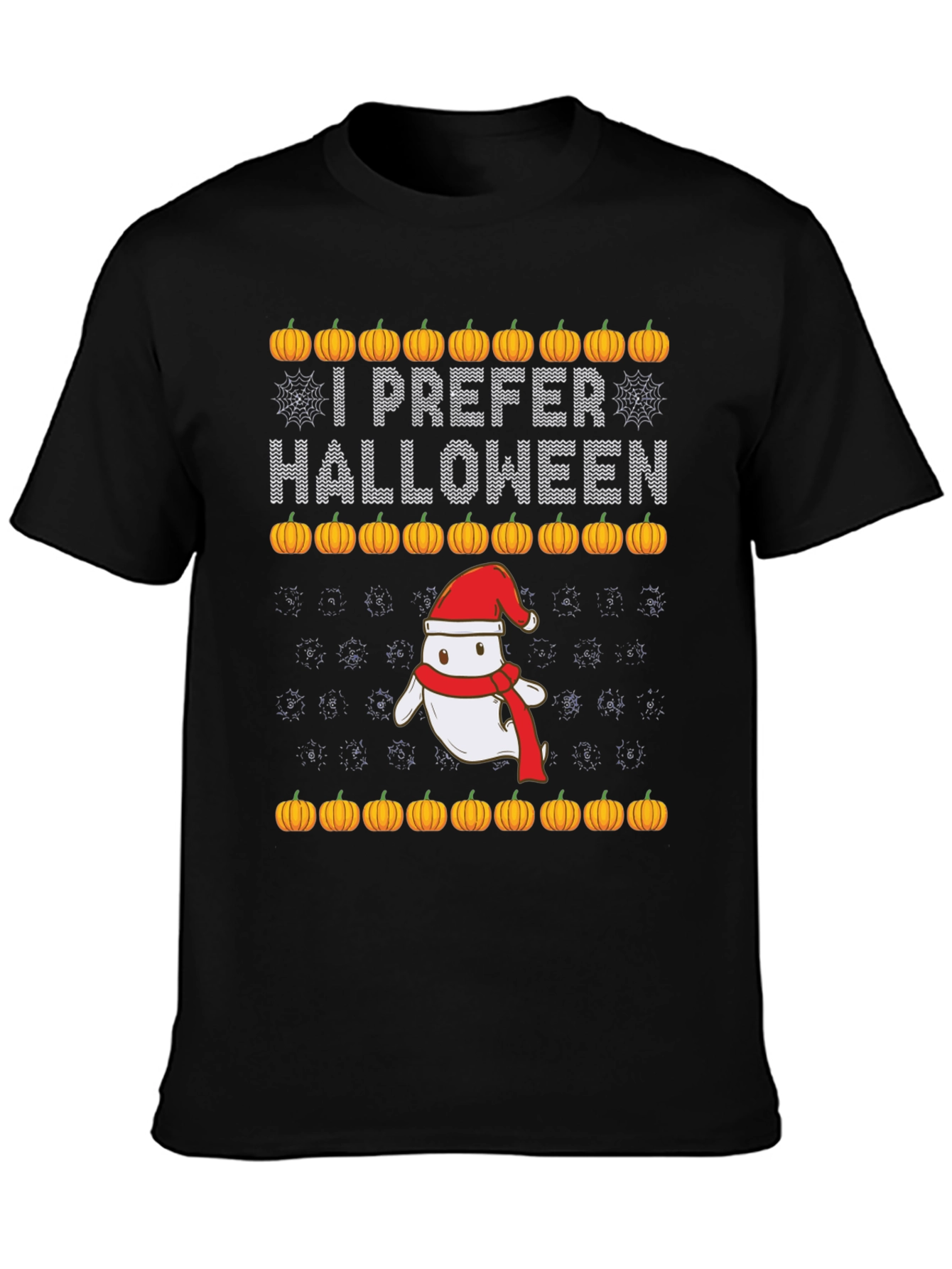 I Prefer Halloween Christmas Ghost T-Shirt