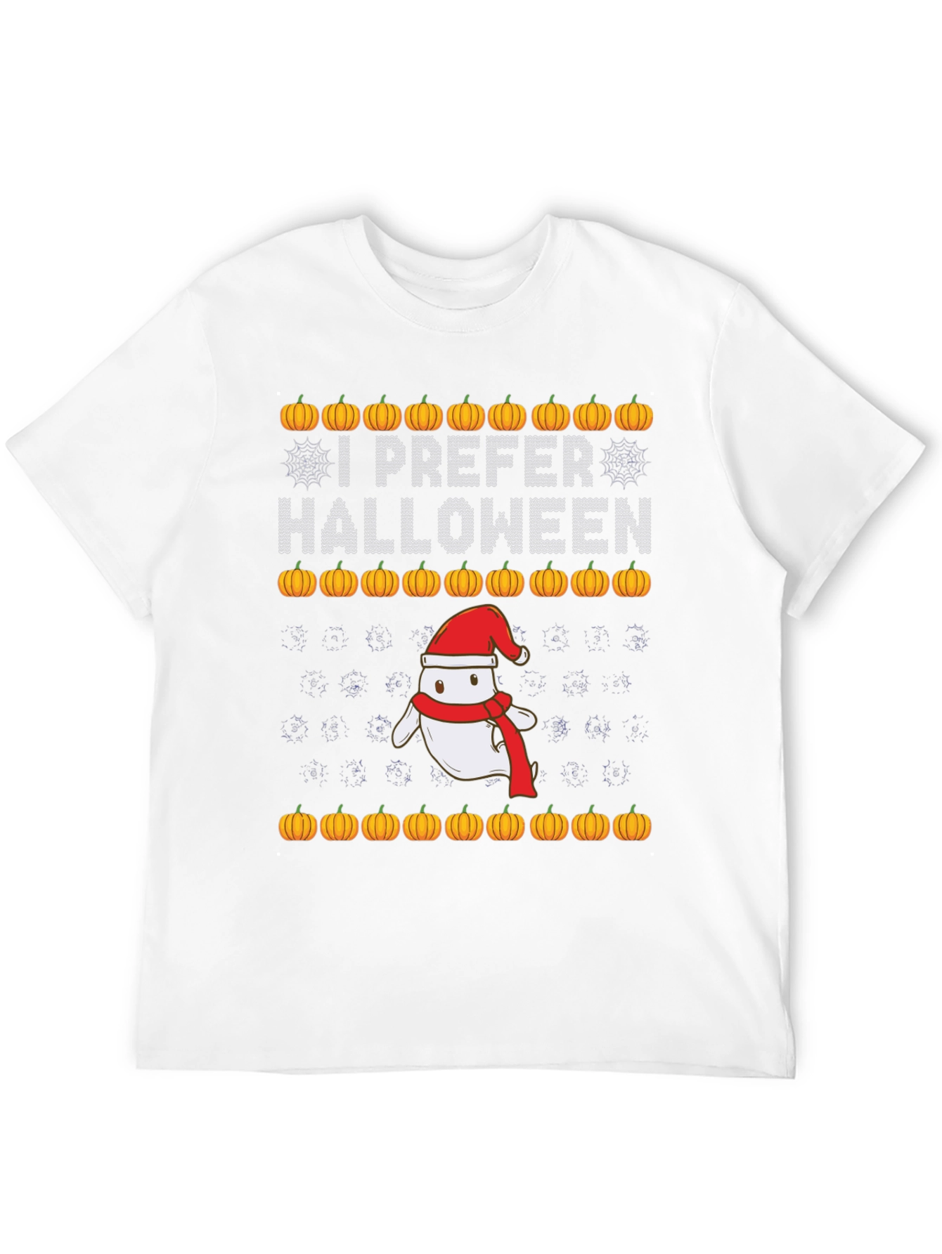 I Prefer Halloween Christmas Ghost T-Shirt