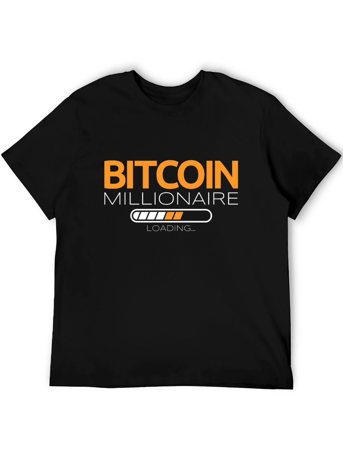 Bitcoin Millionaire Loading Black T-Shirt