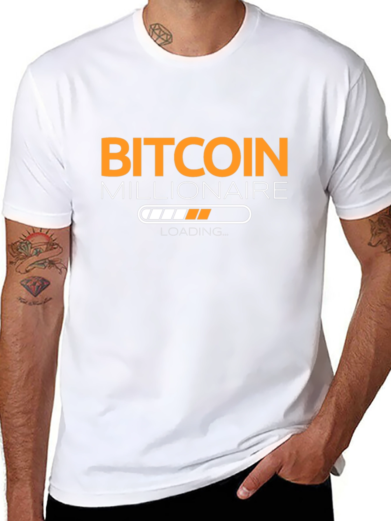 Bitcoin Millionaire Loading Black T-Shirt