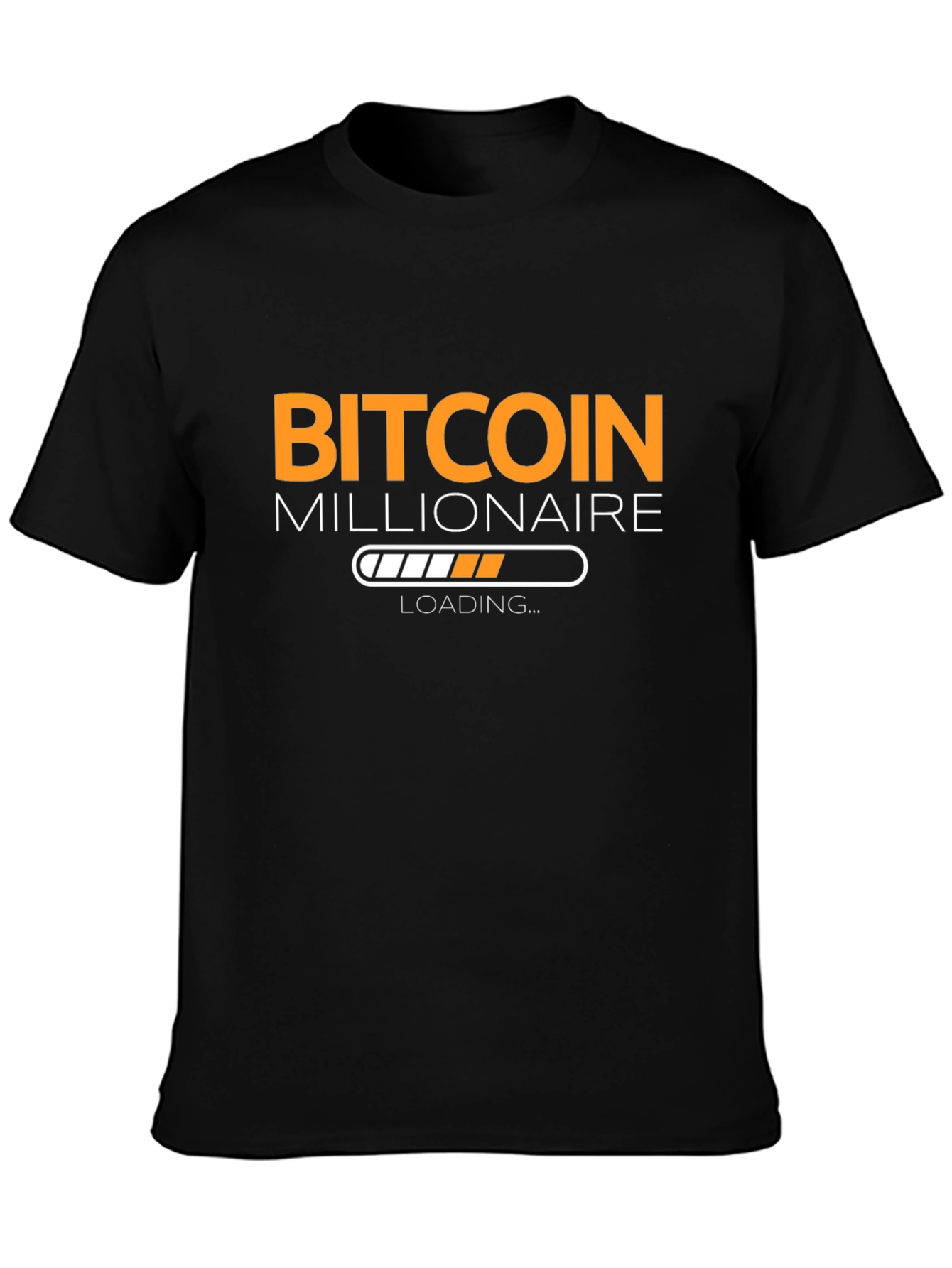 Bitcoin Millionaire Loading Black T-Shirt