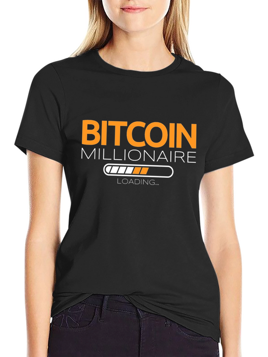 Bitcoin Millionaire Loading Black T-Shirt