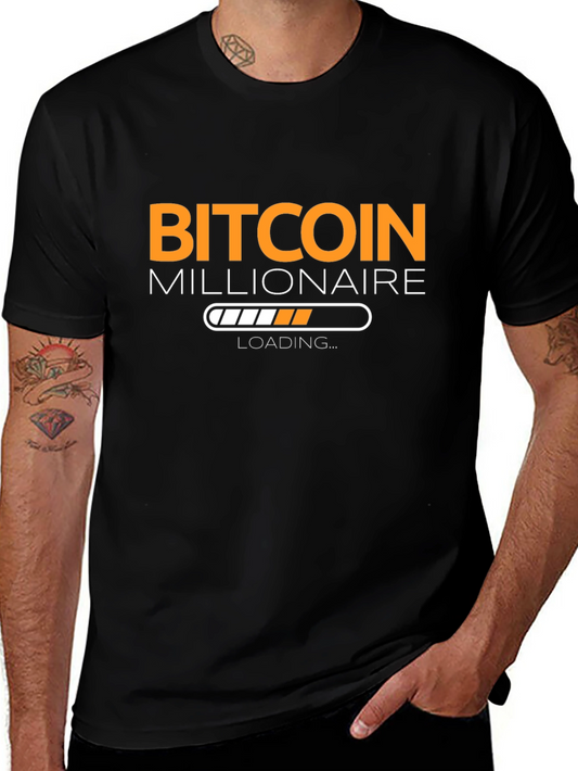 Bitcoin Millionaire Loading Black T-Shirt