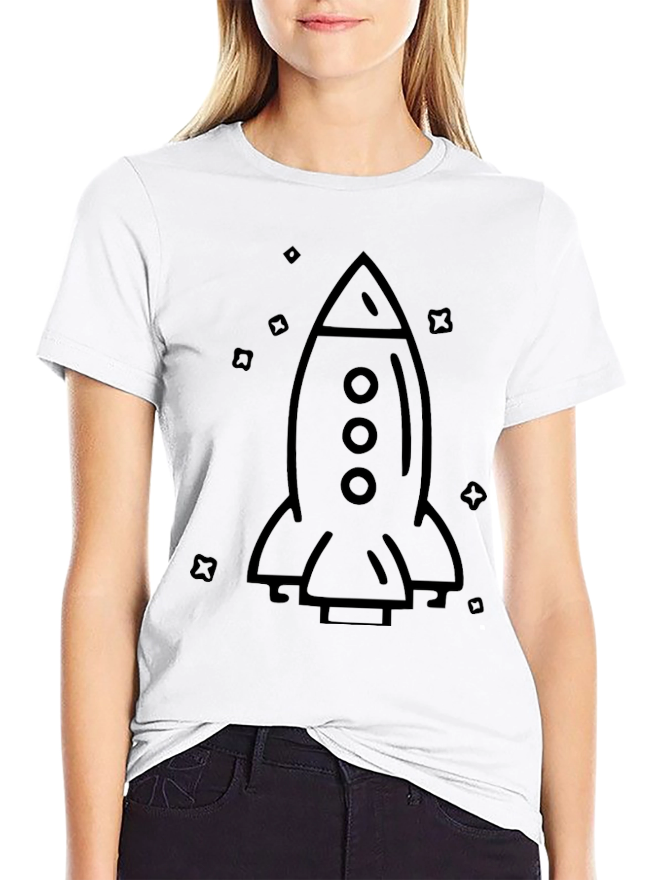 Rocket Graphic Tee - Modern Space Design