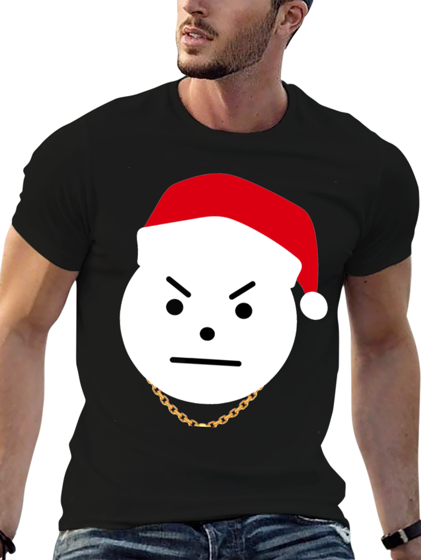Grumpy Santa Graphic Tee - Holiday Humor