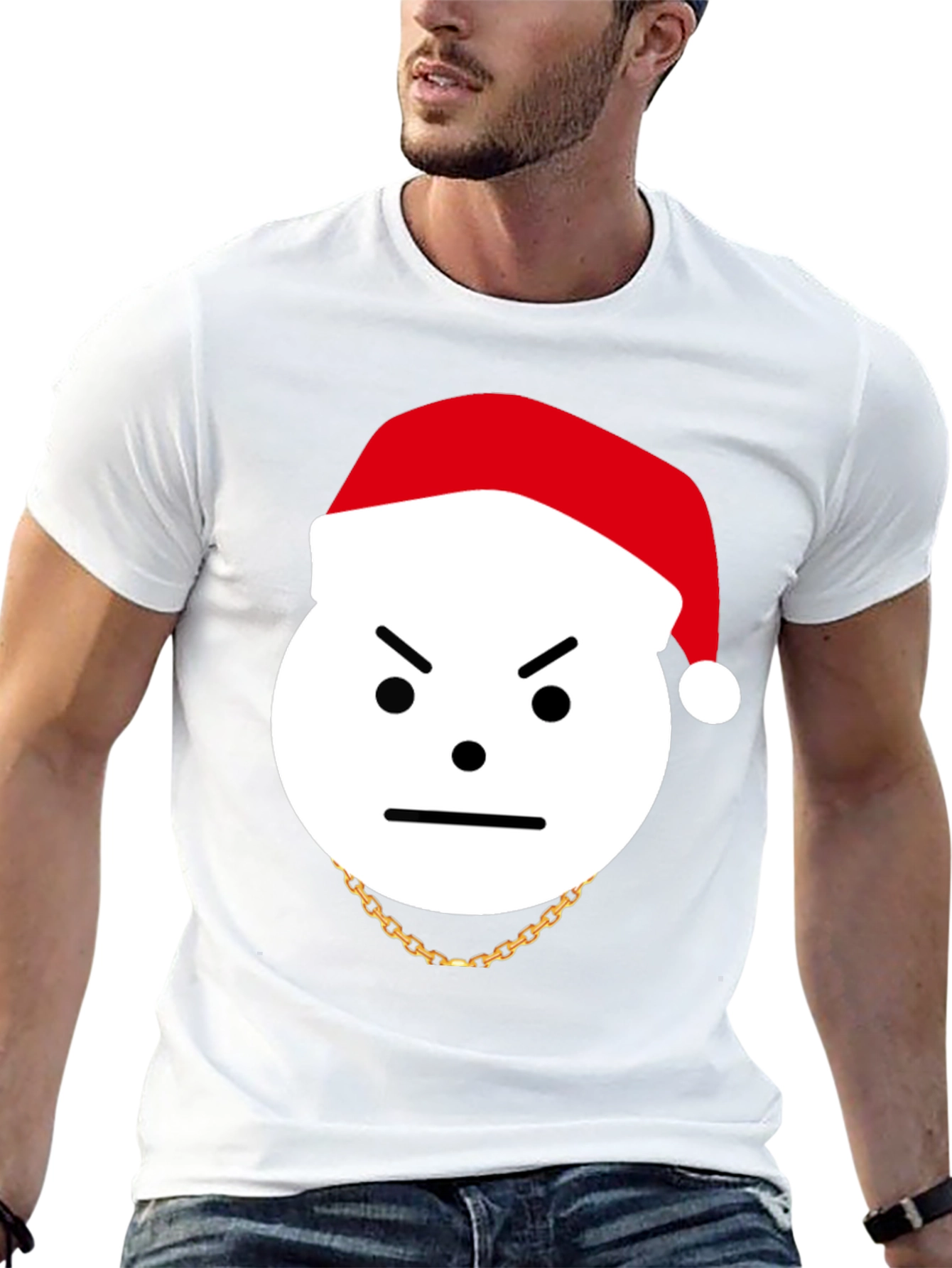 Grumpy Santa Graphic Tee - Holiday Humor