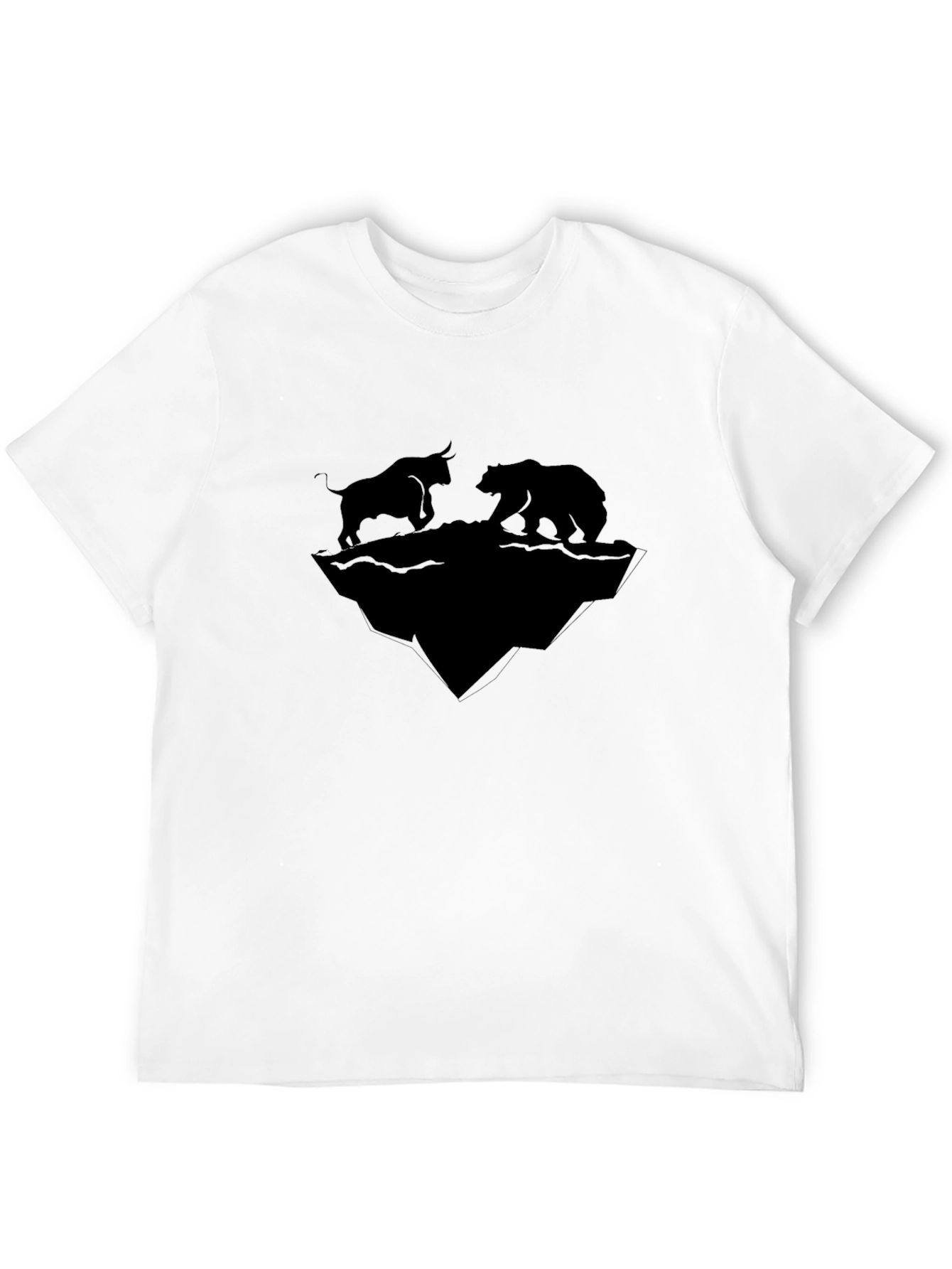 Bull vs Bear Market Black Graphic Tee