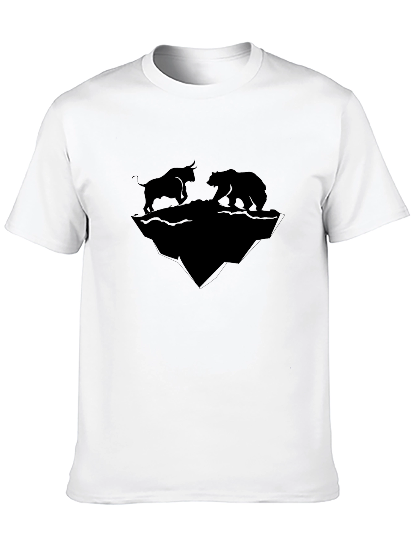 Bull vs Bear Market Black Graphic Tee