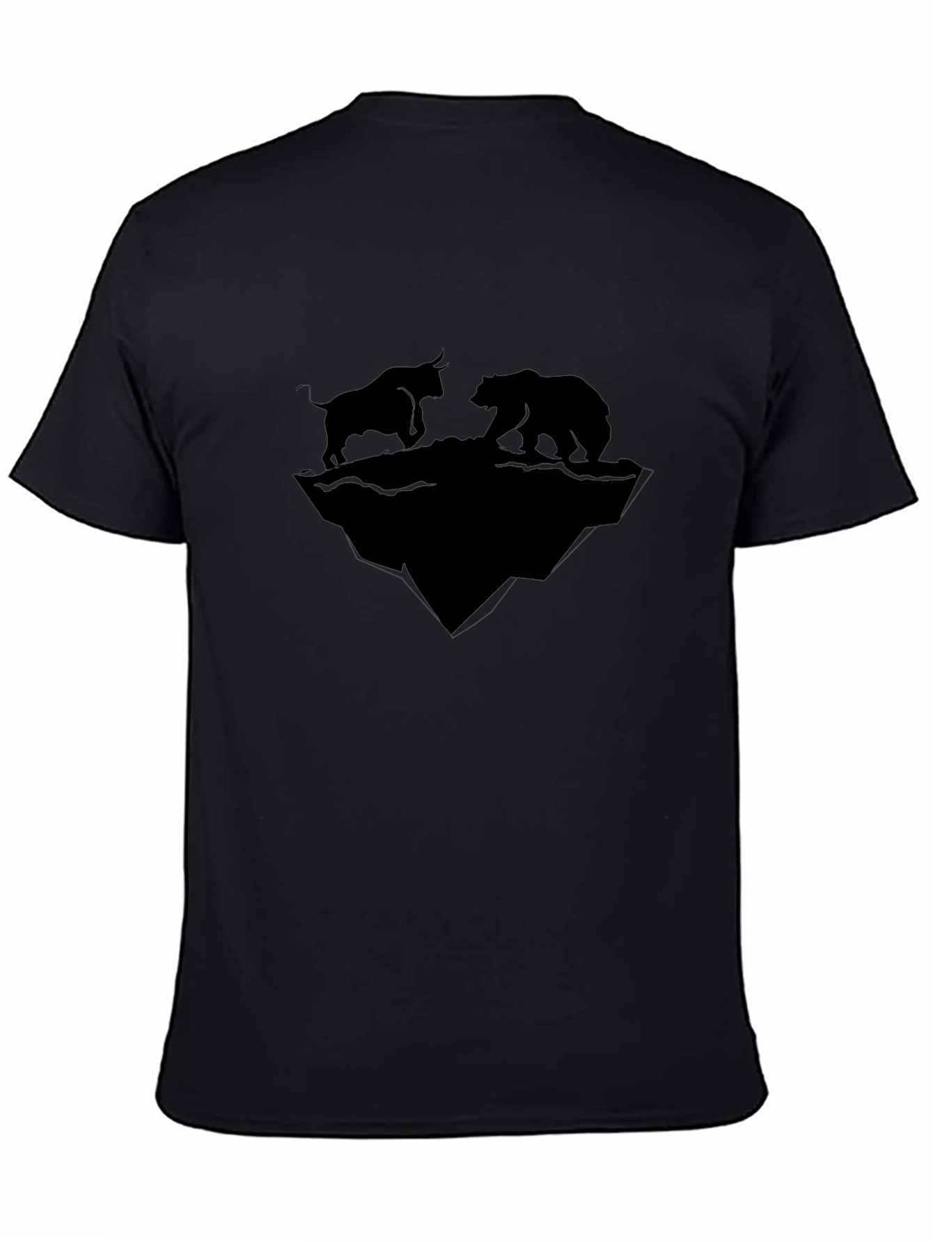 Bull vs Bear Market Black Graphic Tee