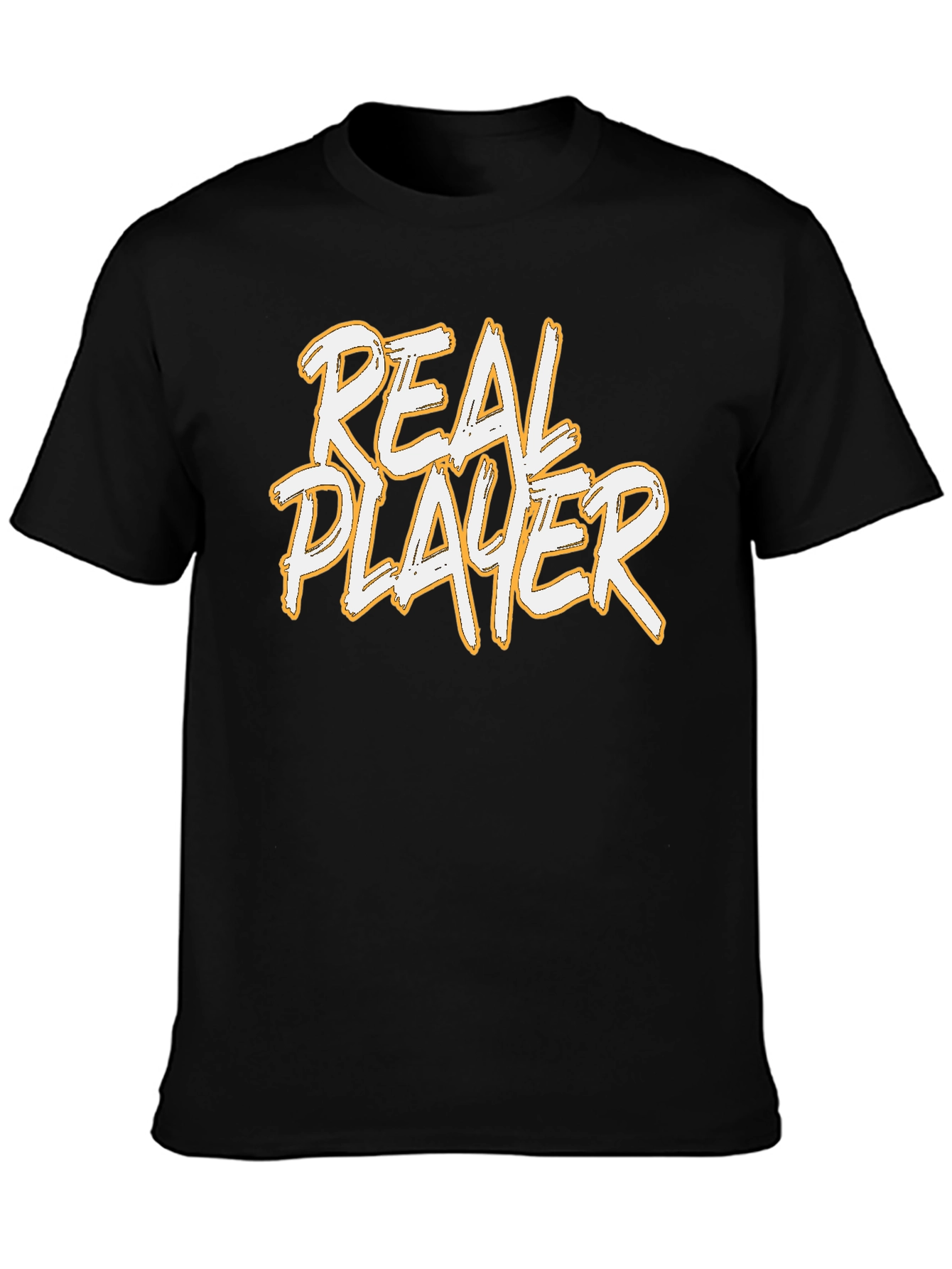 Real Player Graphic Print Black T-Shirt
