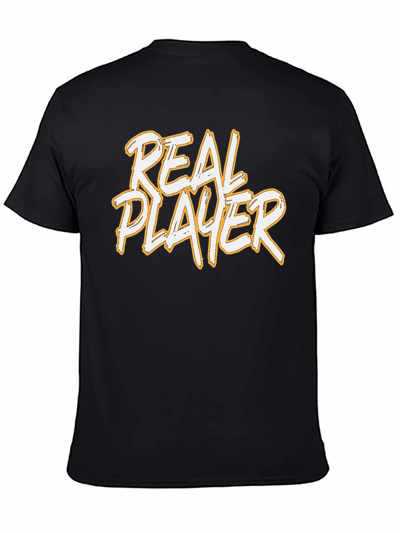Real Player Graphic Print Black T-Shirt