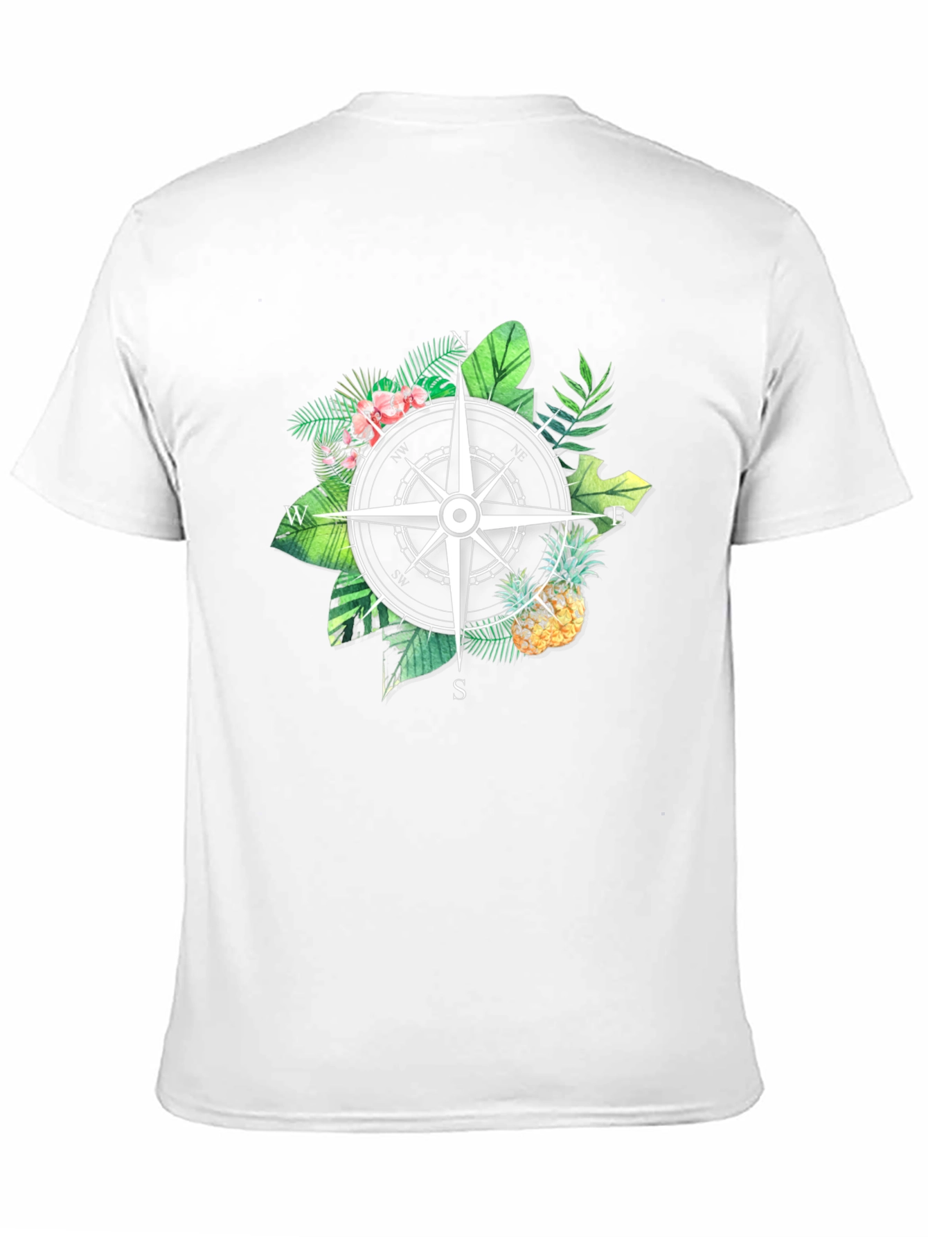 Tropical Compass Black T-Shirt