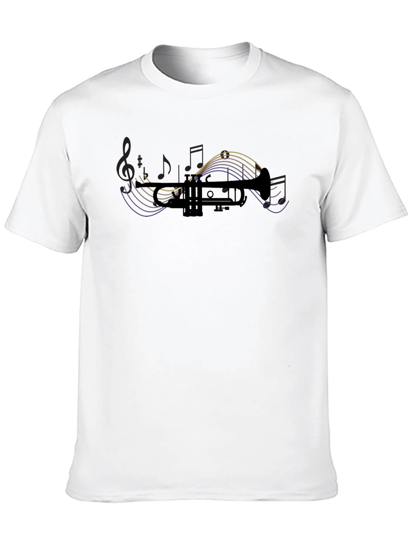Musical Trumpet Graphic Tee - Black