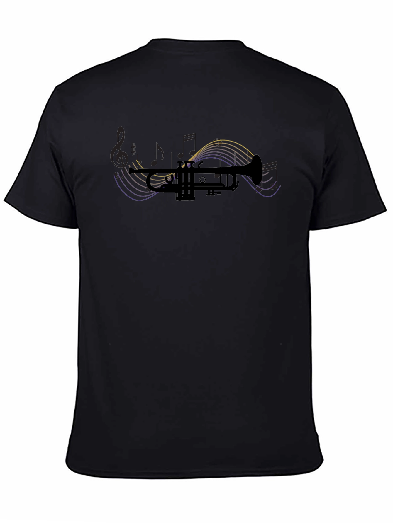 Musical Trumpet Graphic Tee - Black