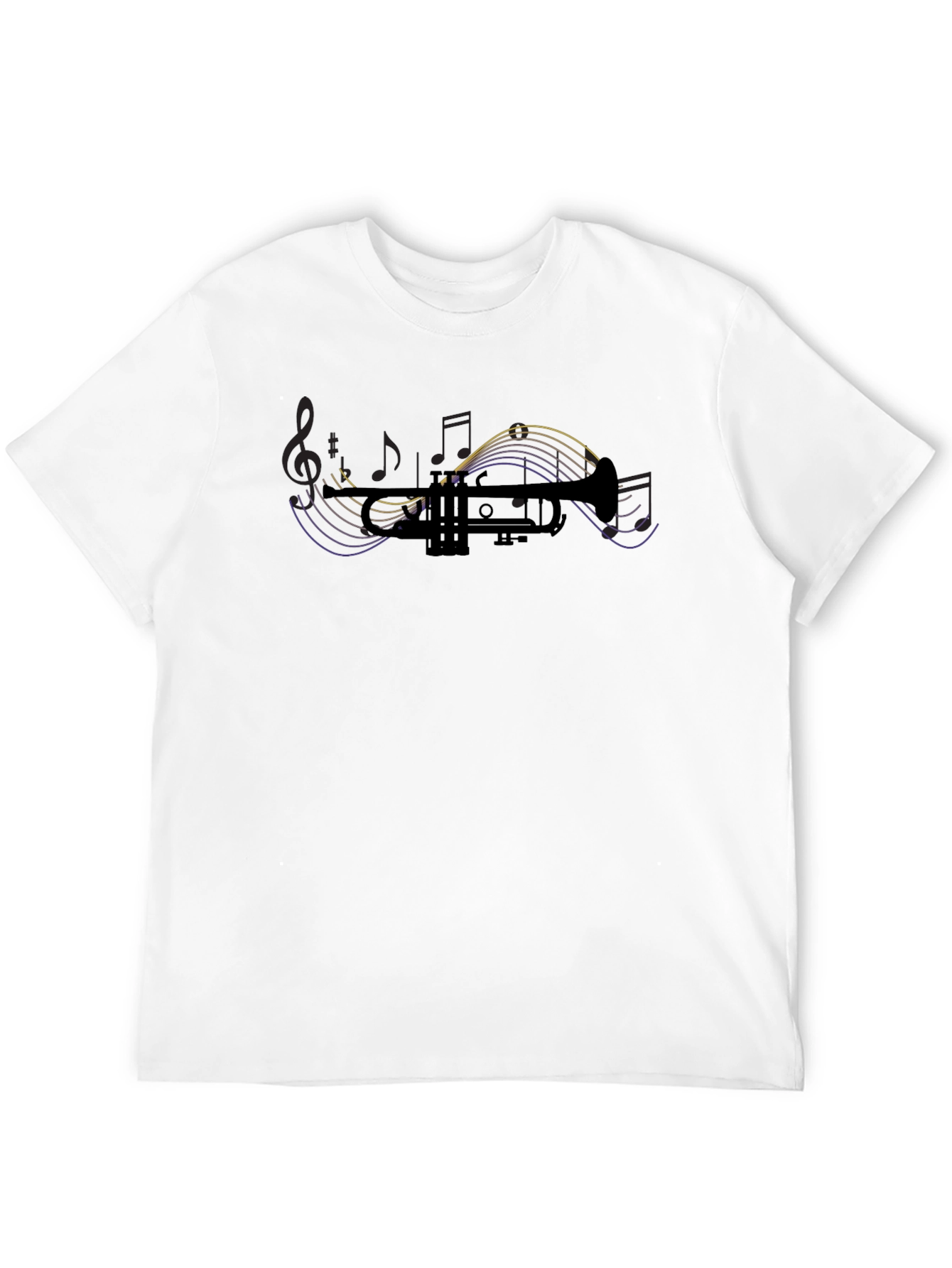 Musical Trumpet Graphic Tee - Black