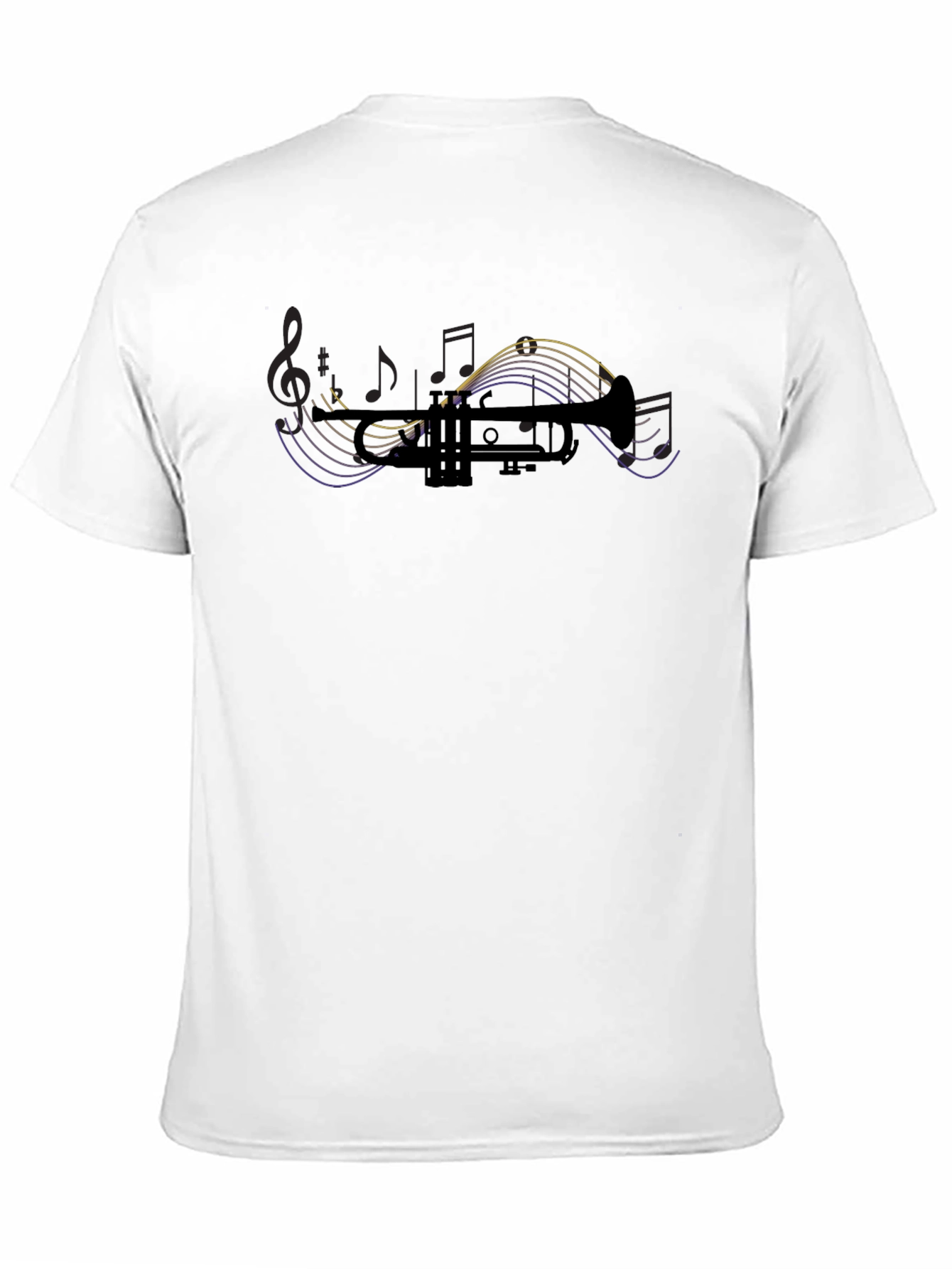 Musical Trumpet Graphic Tee - Black
