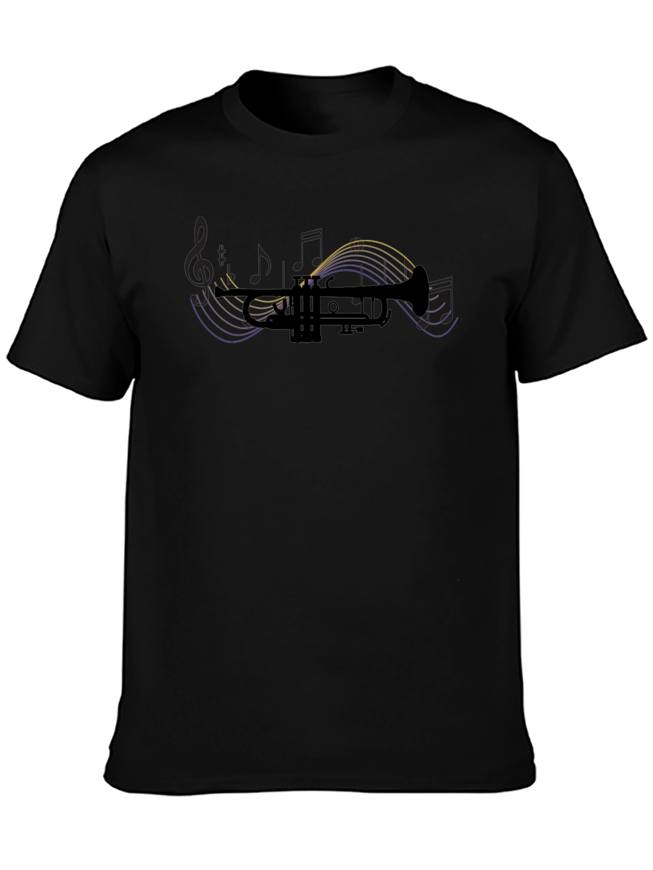 Musical Trumpet Graphic Tee - Black