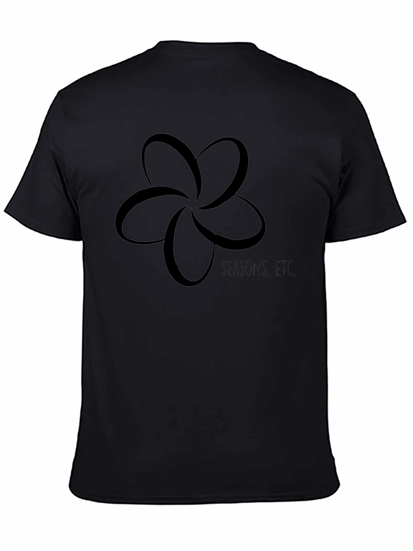 Seasons etc. Flower Graphic Black T-Shirt