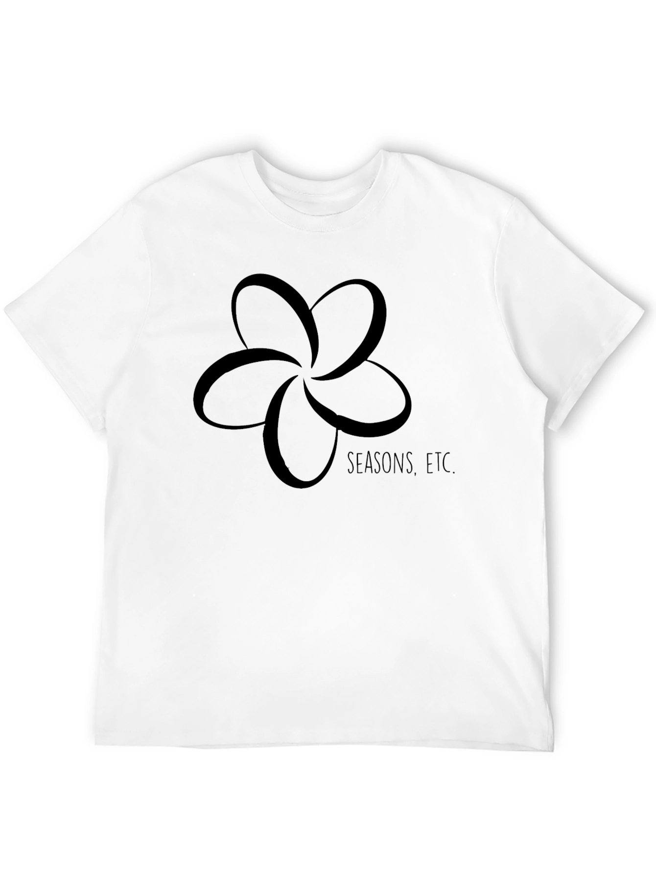 Seasons etc. Flower Graphic Black T-Shirt