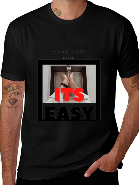Wash Your Hands Graphic T-Shirt - Black