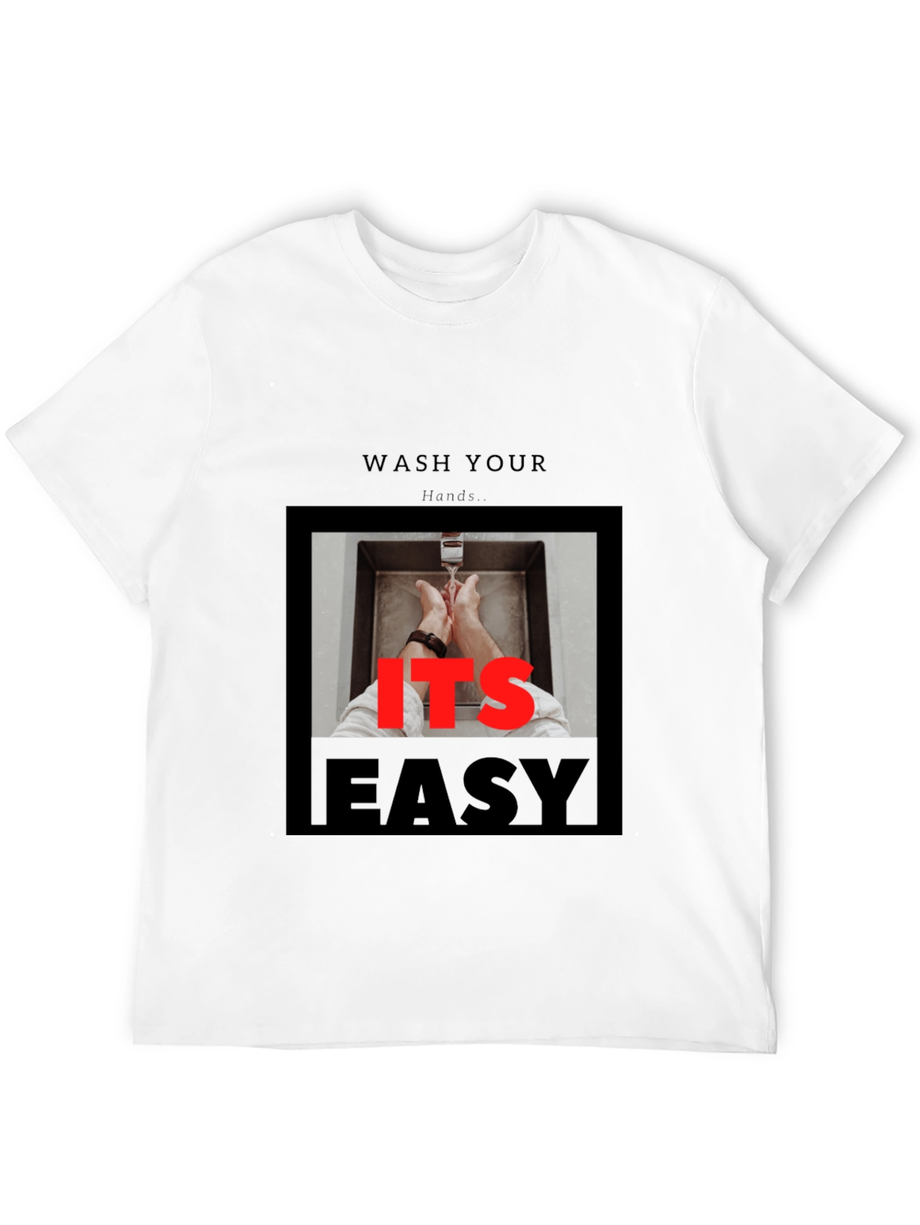 Wash Your Hands Graphic T-Shirt - Black