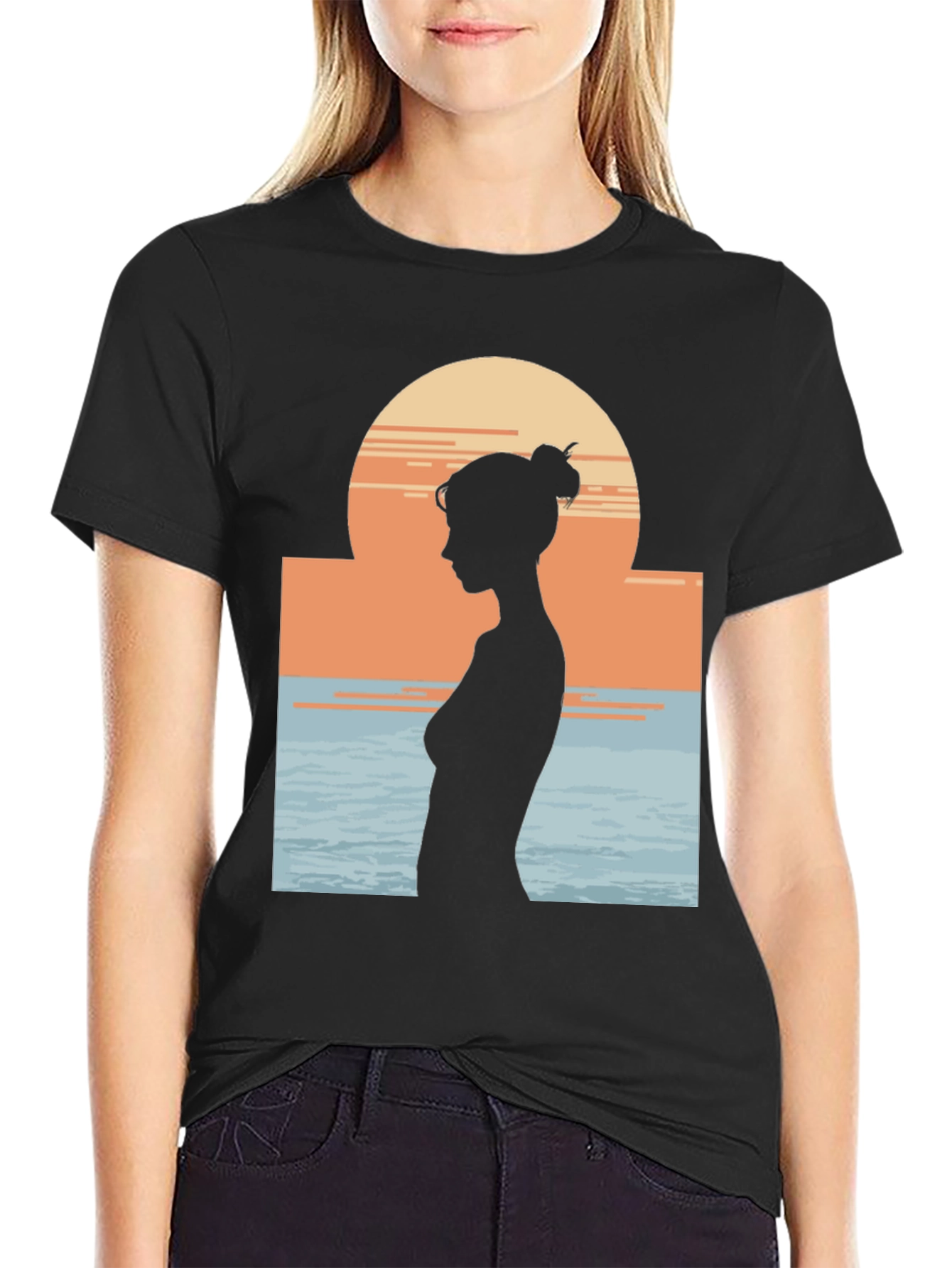 Silhouette Sunset Graphic Tee - Relaxed Fit