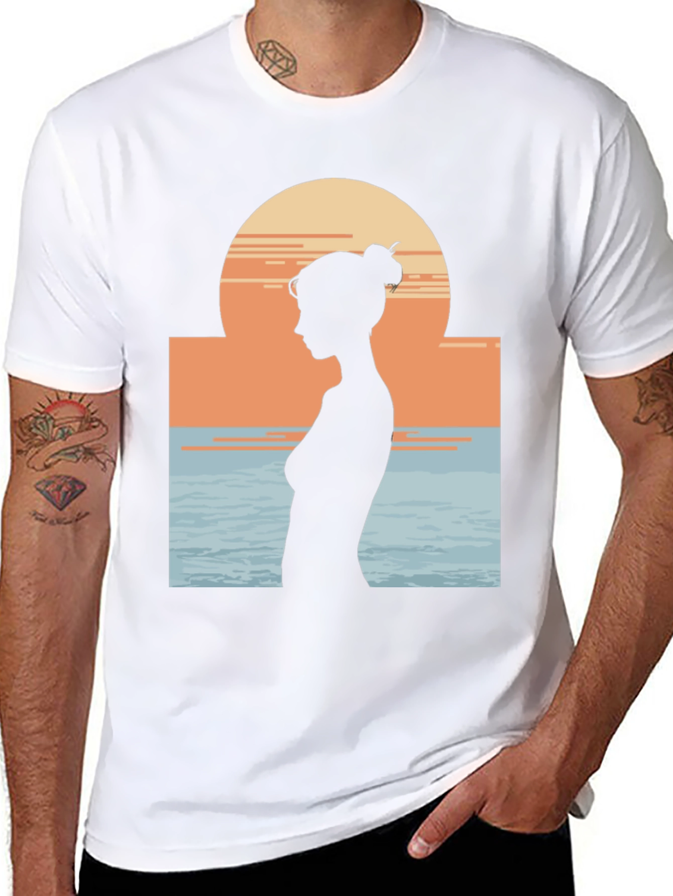 Silhouette Sunset Graphic Tee - Relaxed Fit