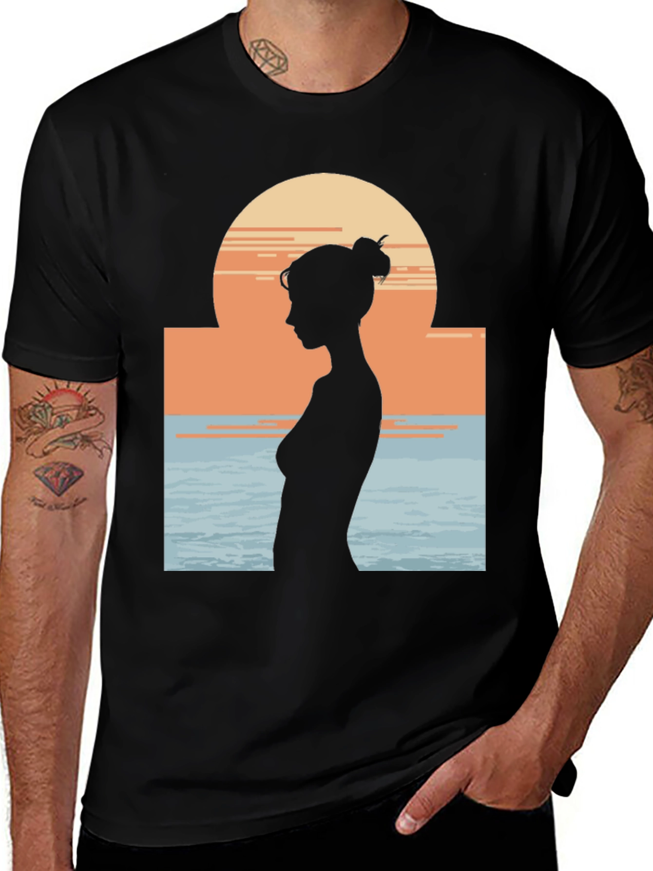 Silhouette Sunset Graphic Tee - Relaxed Fit