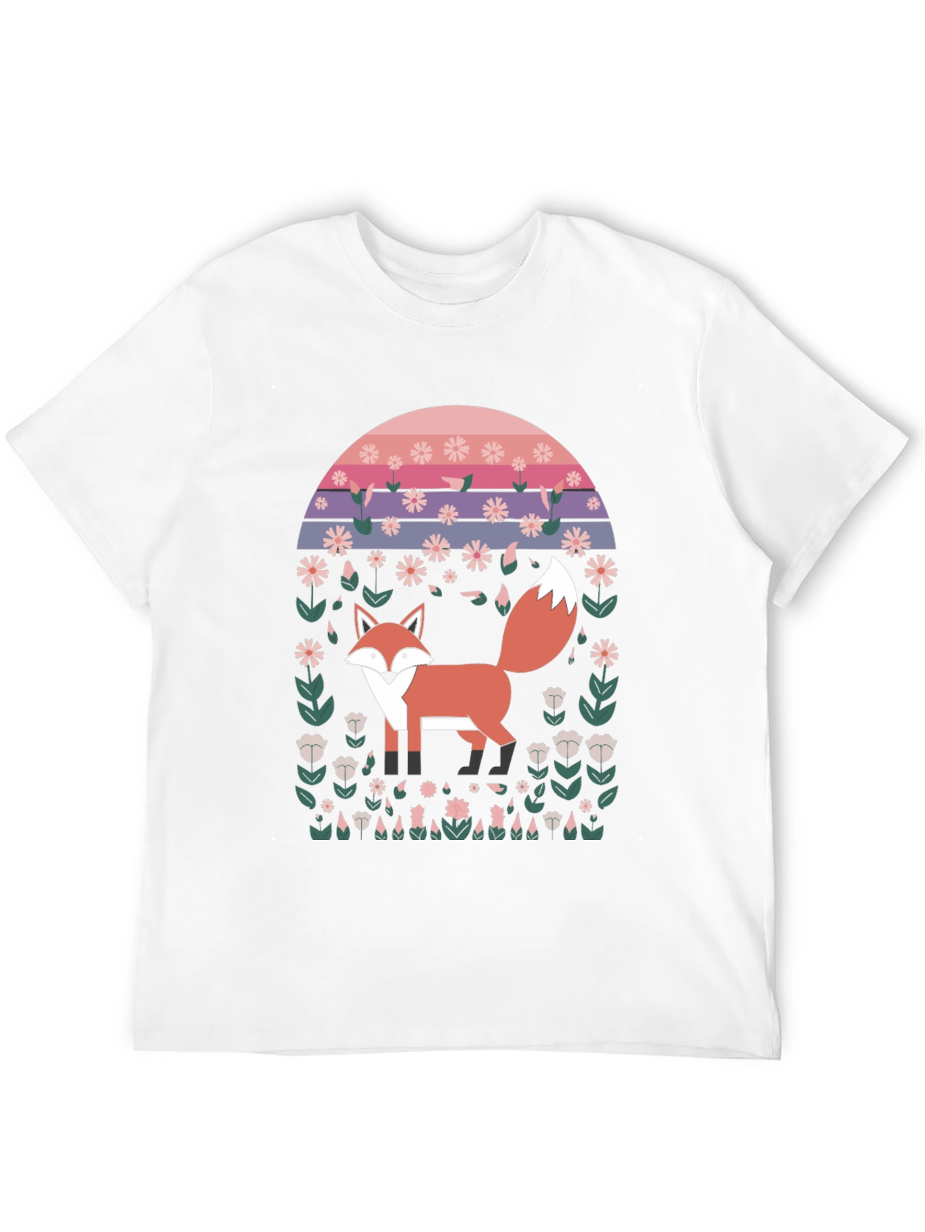 Retro Fox Floral T-Shirt